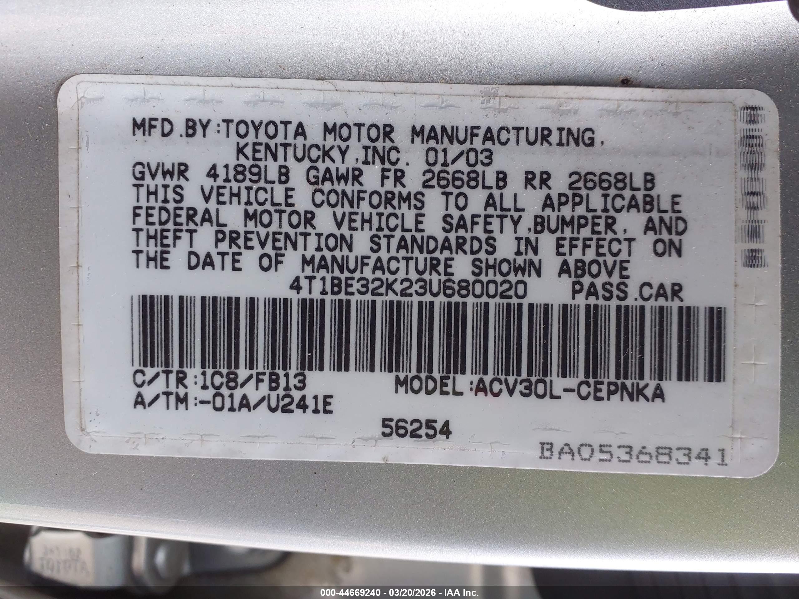 TOYOTA CAMRY image 9
