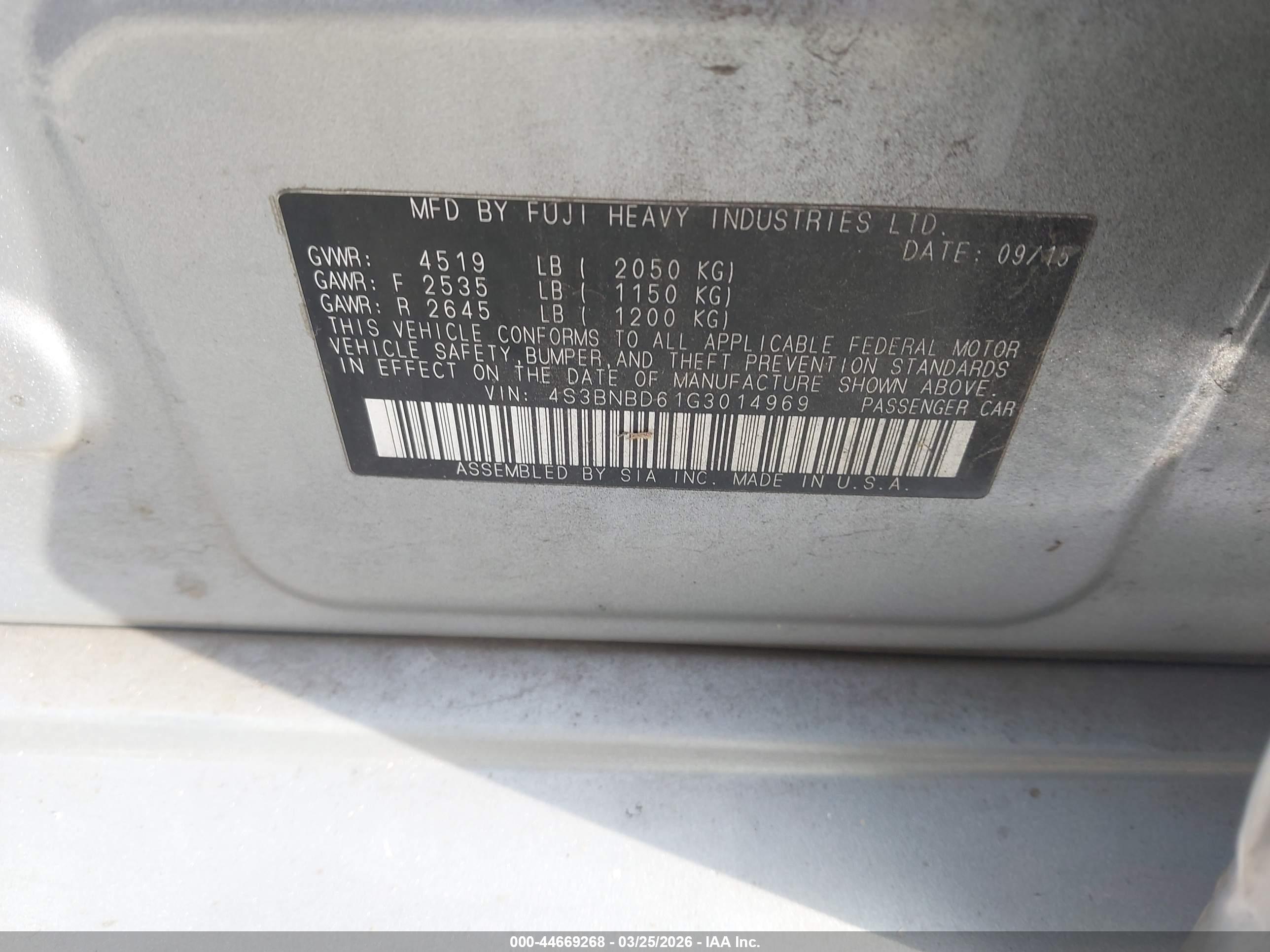 SUBARU LEGACY image 9