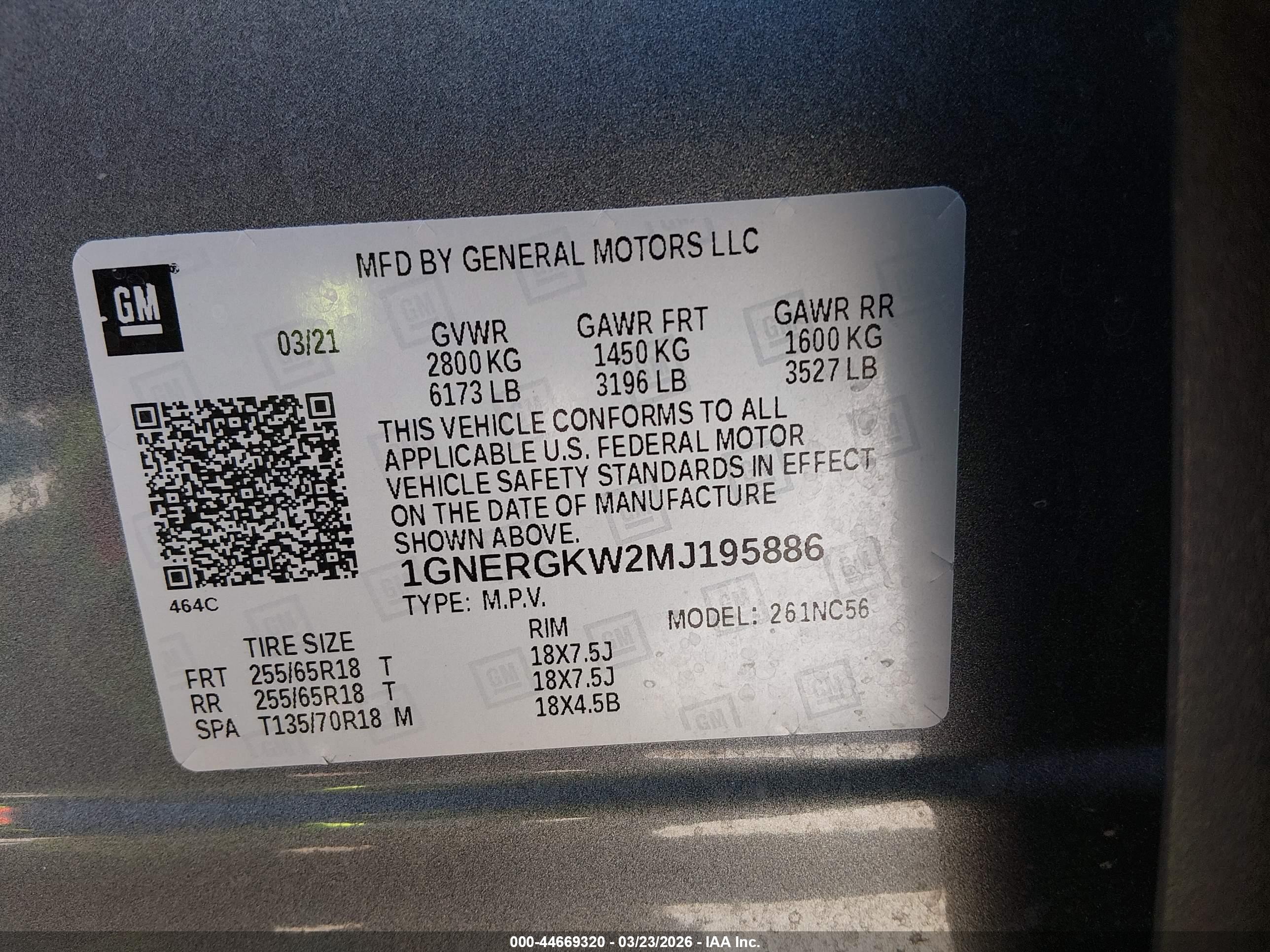 CHEVROLET TRAVERSE image 9