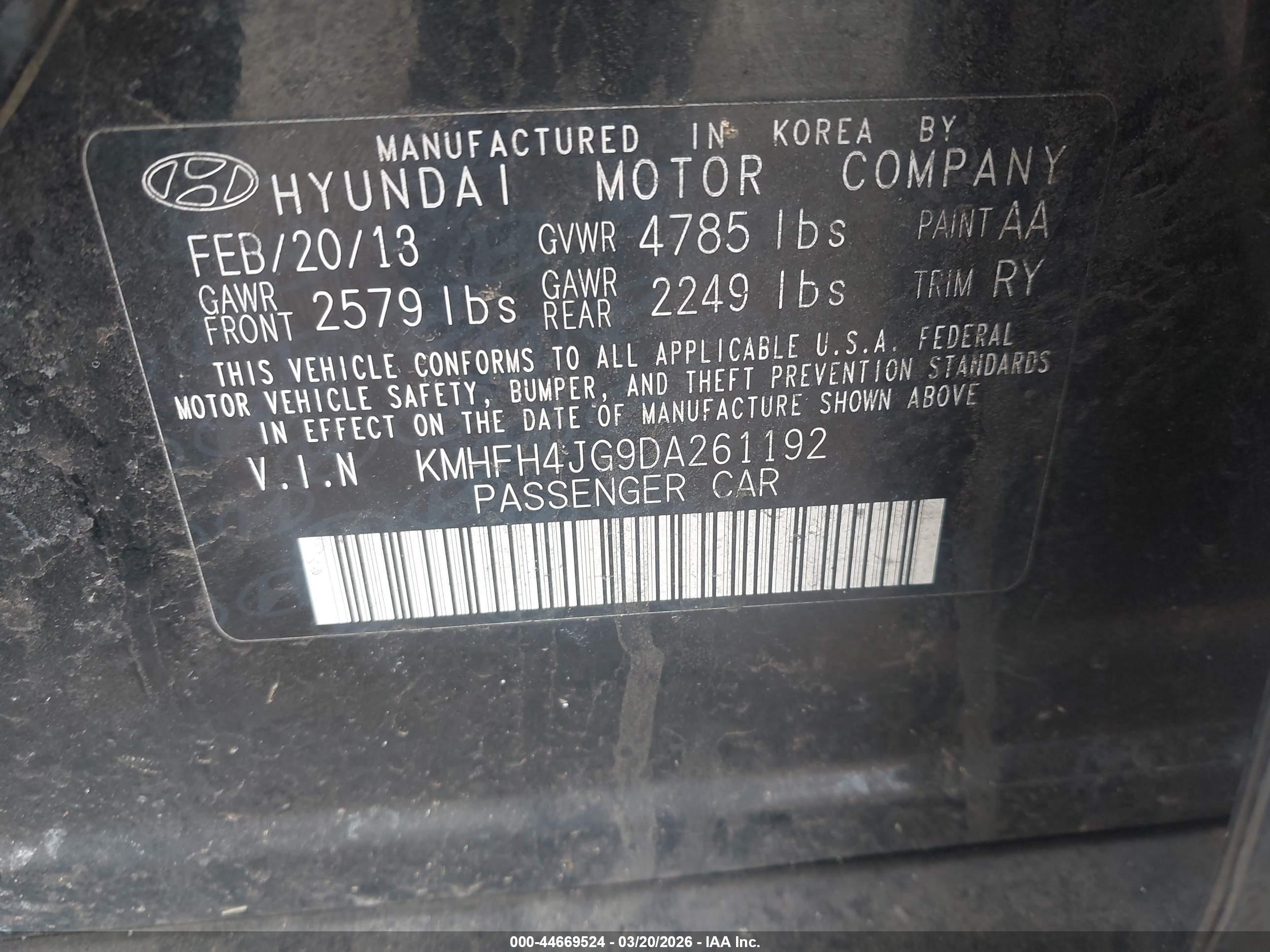 HYUNDAI AZERA image 9