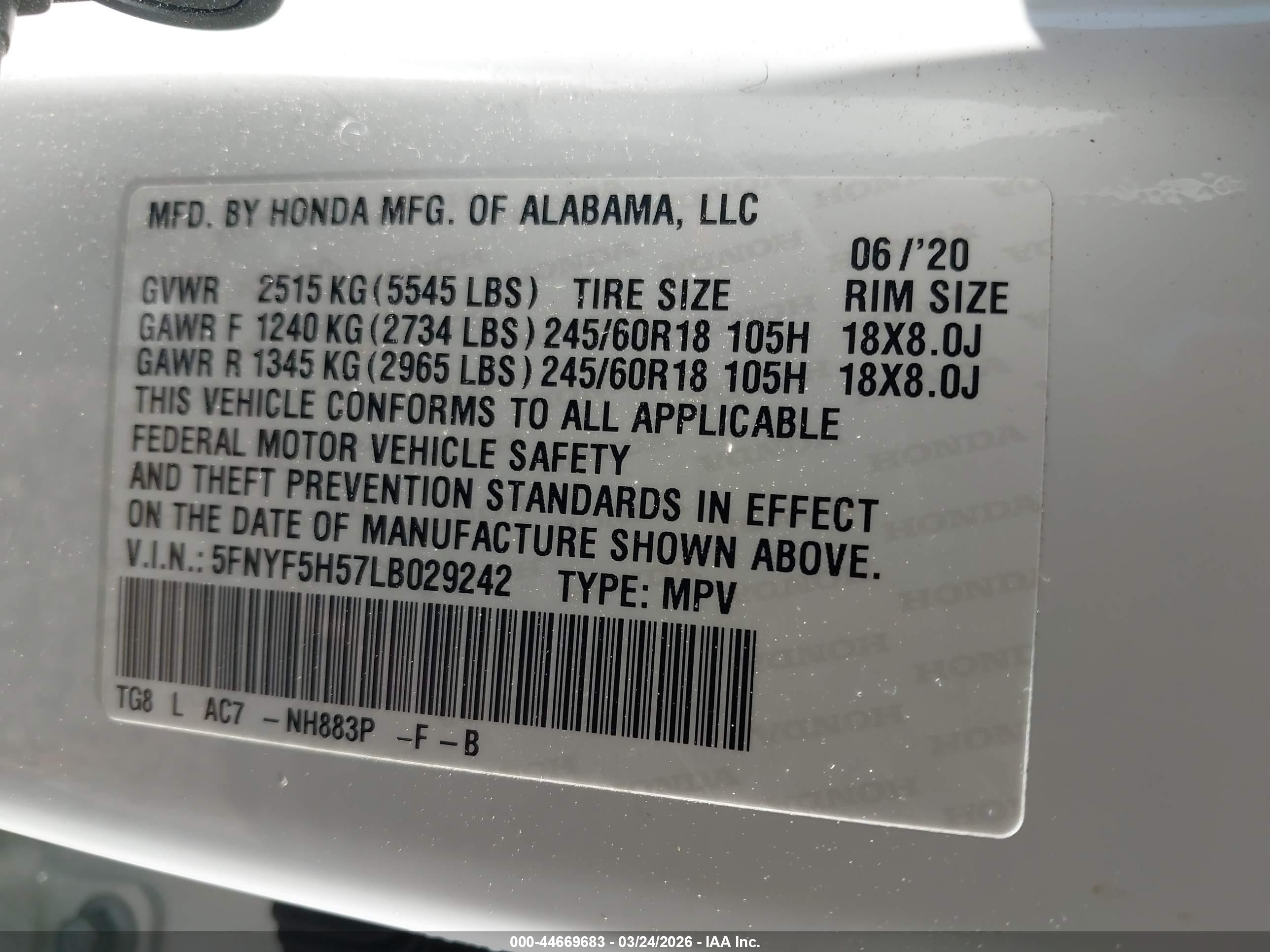 HONDA PILOT image 9