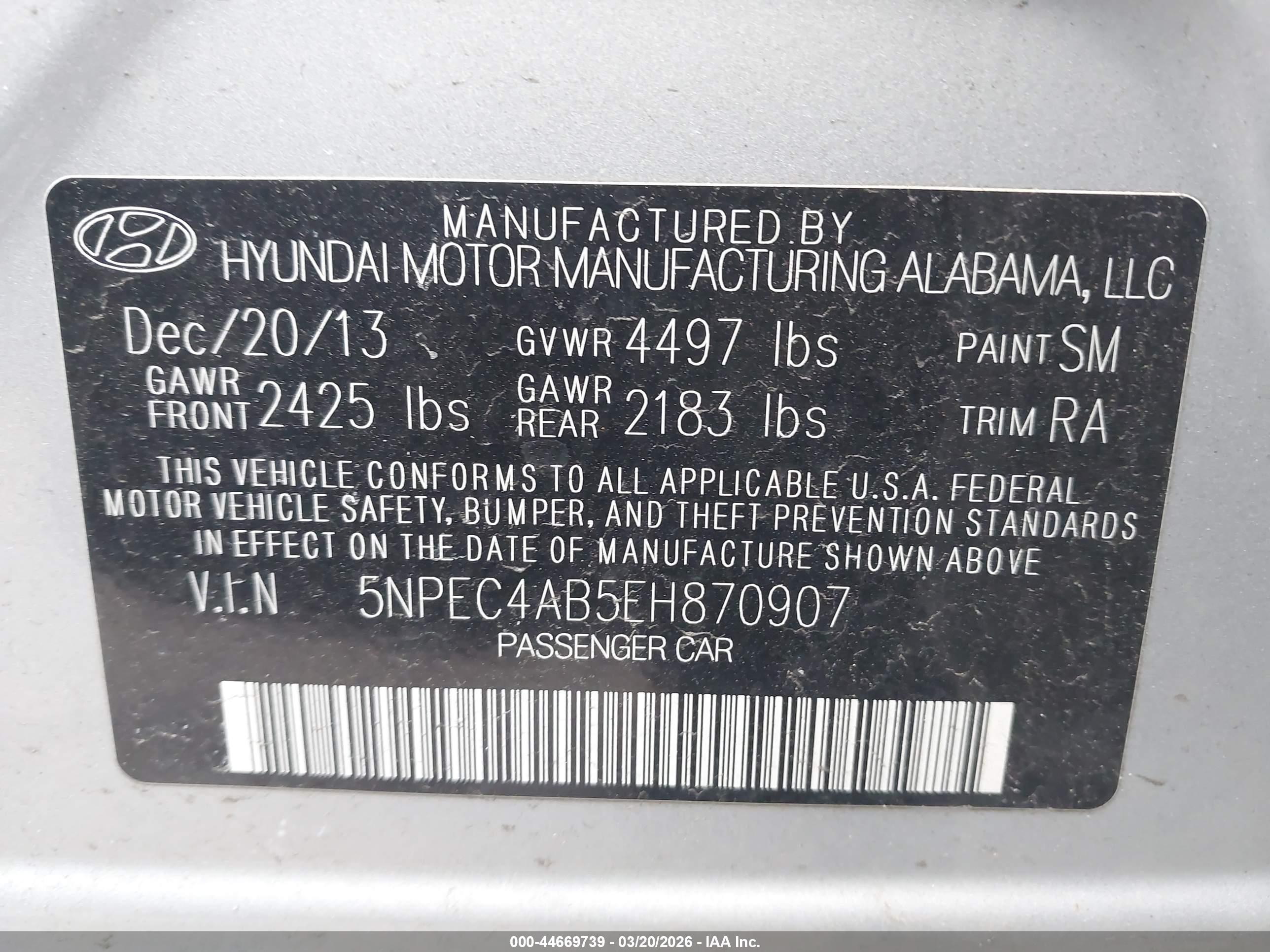 HYUNDAI SONATA image 9