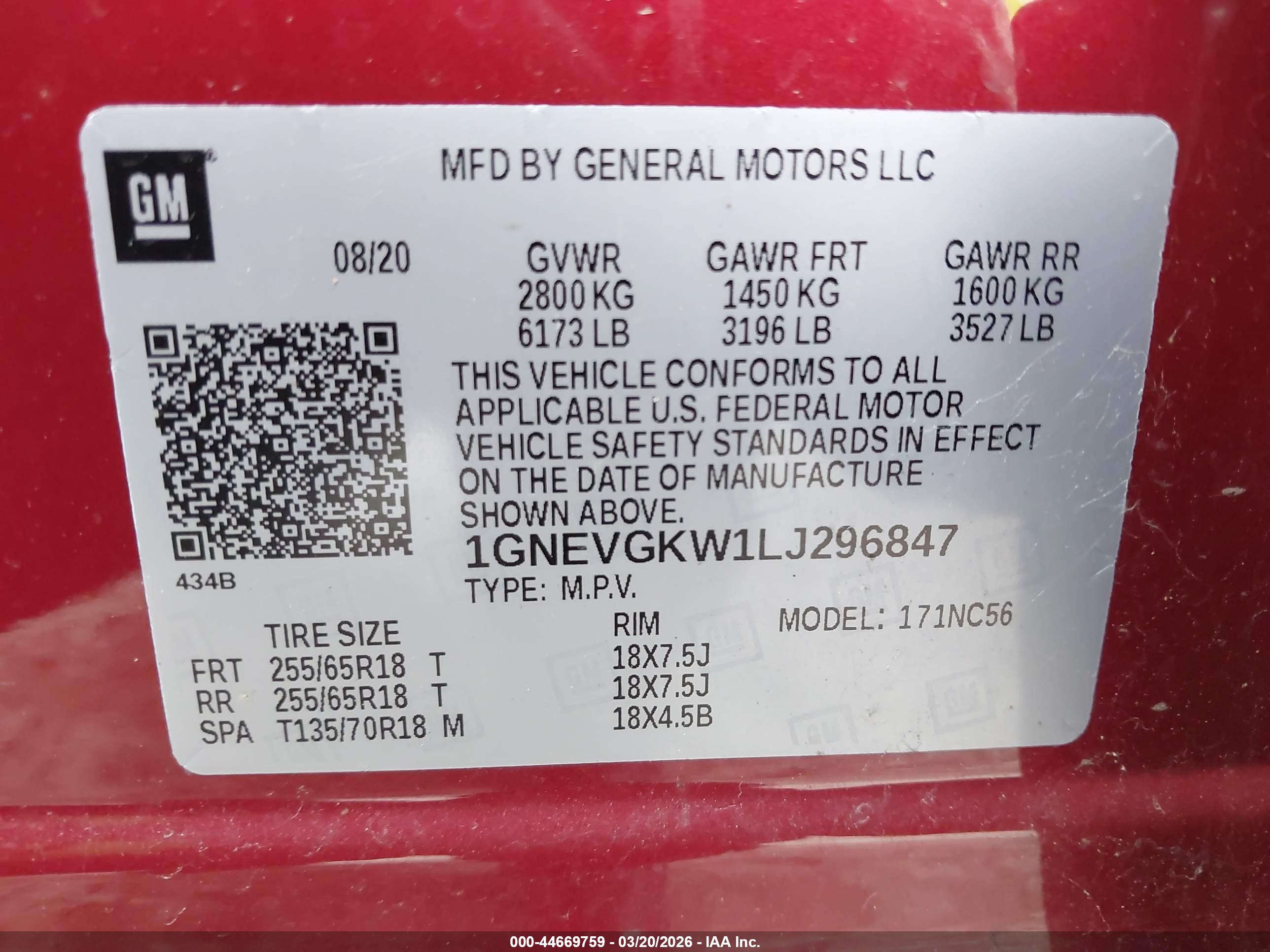 CHEVROLET TRAVERSE image 9