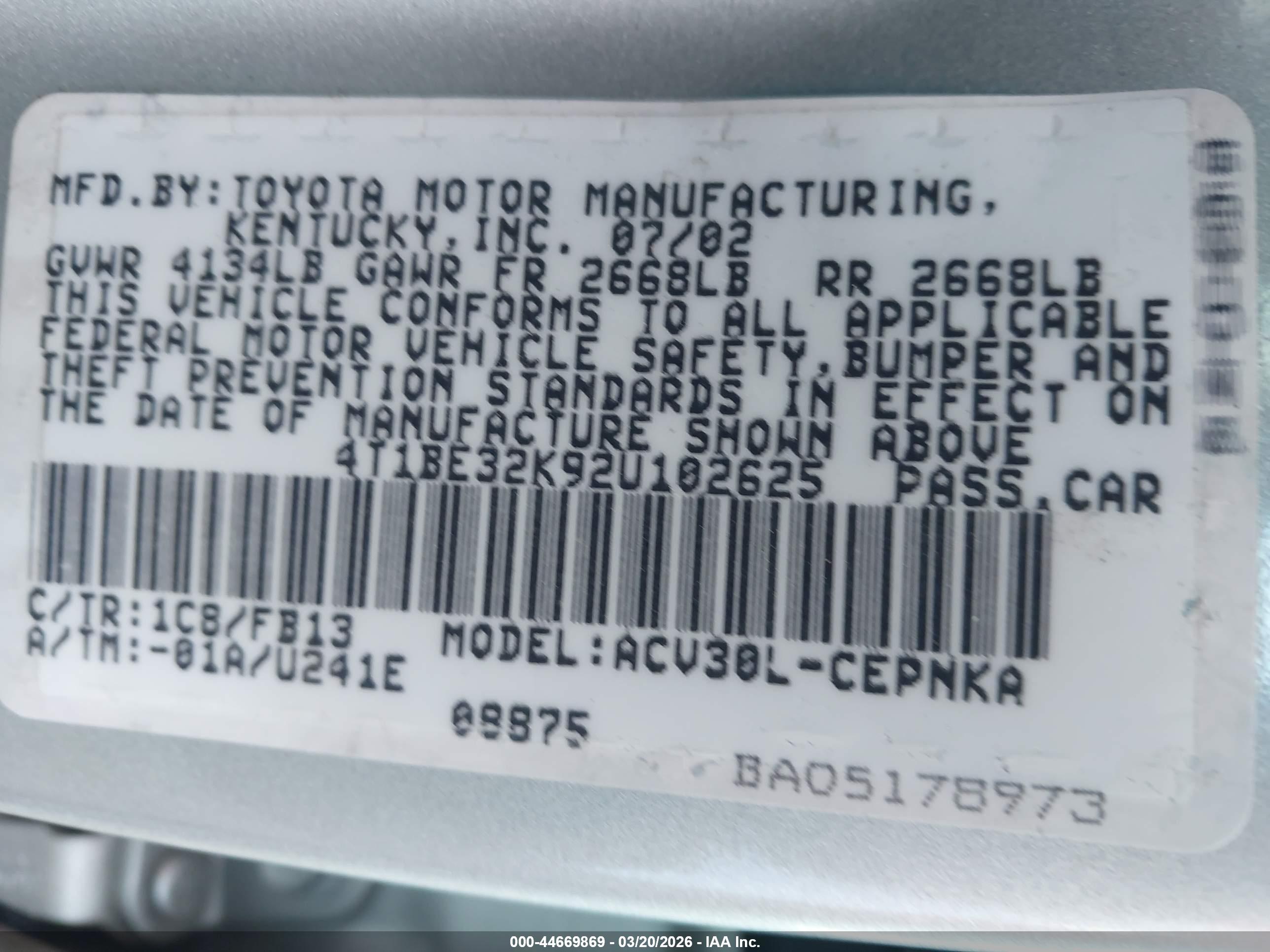 TOYOTA CAMRY image 9