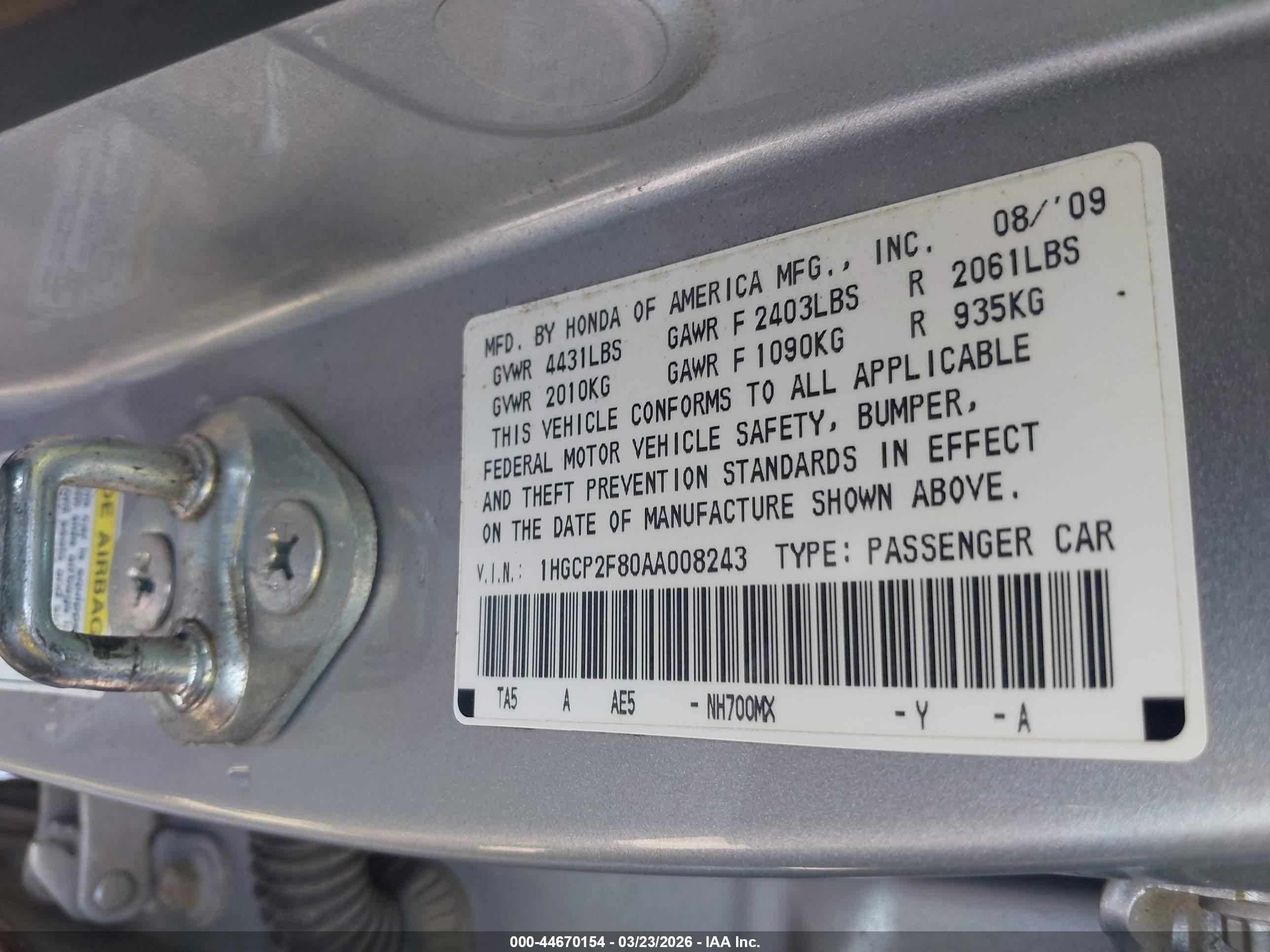 HONDA ACCORD image 9