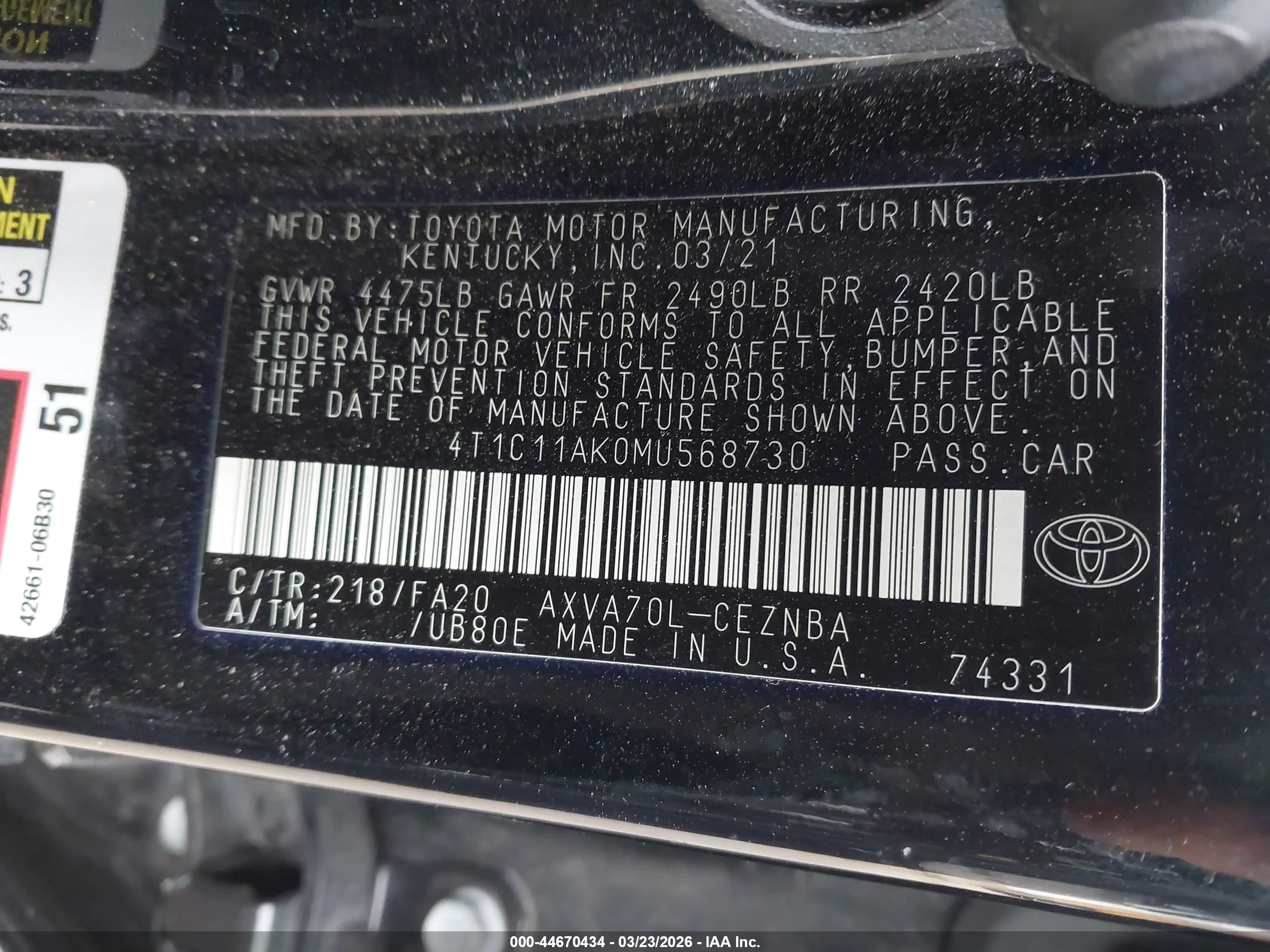 TOYOTA CAMRY image 9