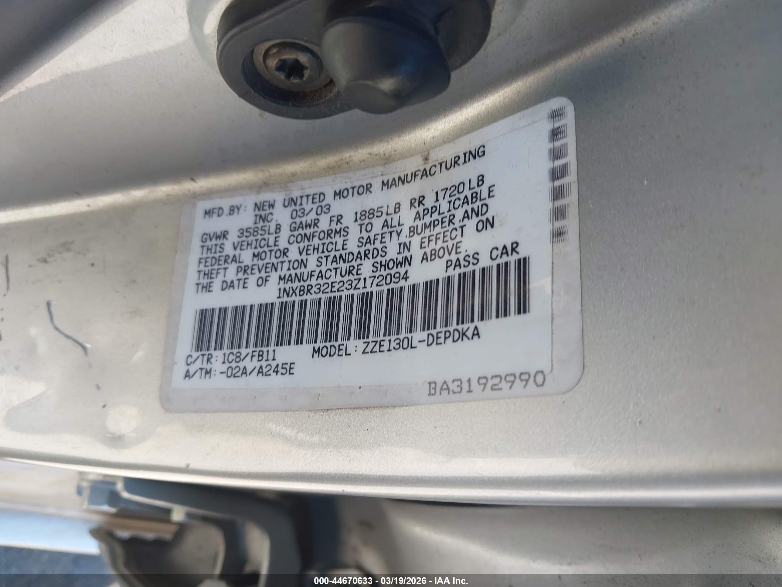 TOYOTA COROLLA image 9