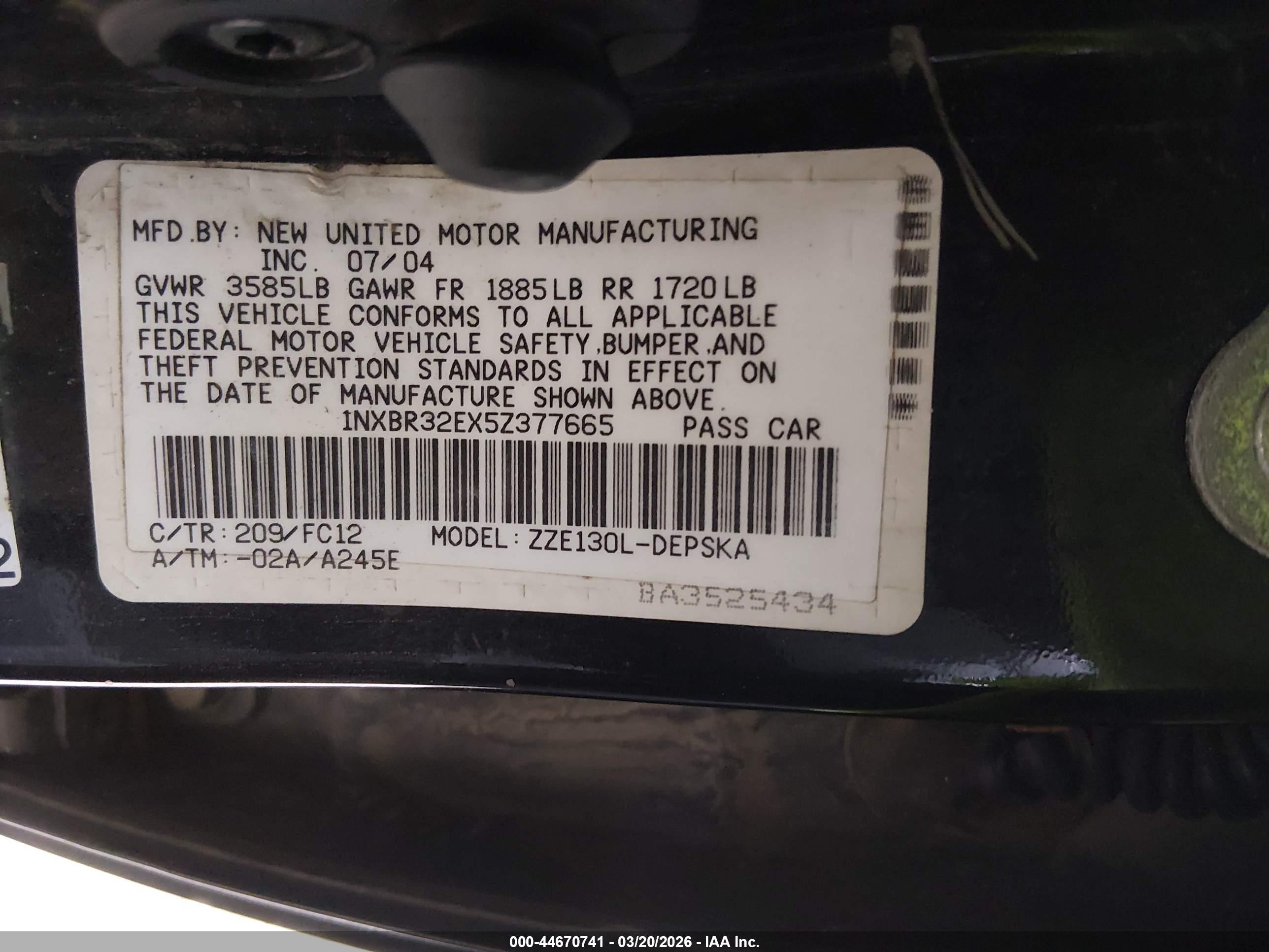 TOYOTA COROLLA image 9
