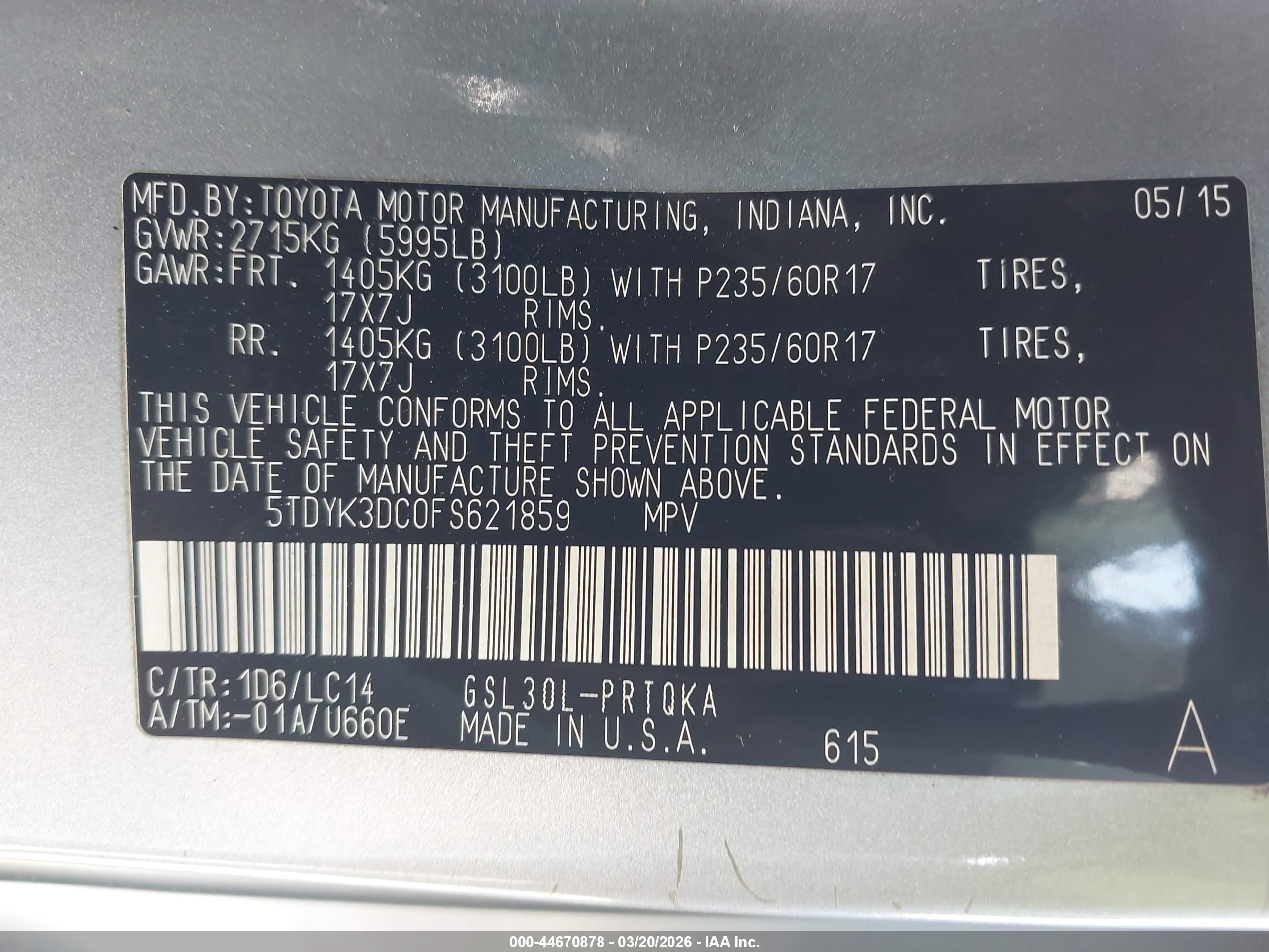 TOYOTA SIENNA image 9