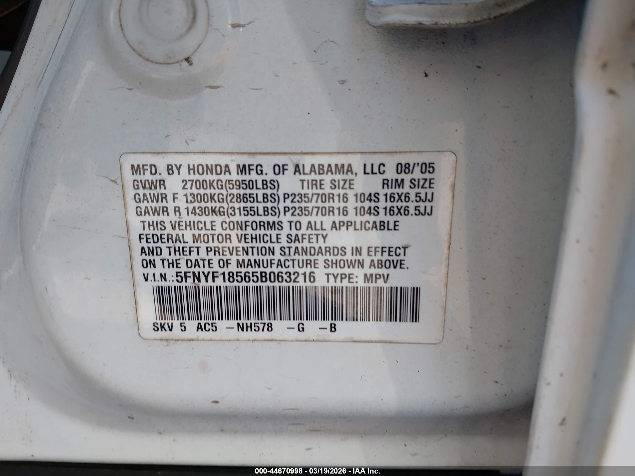 HONDA PILOT image 9