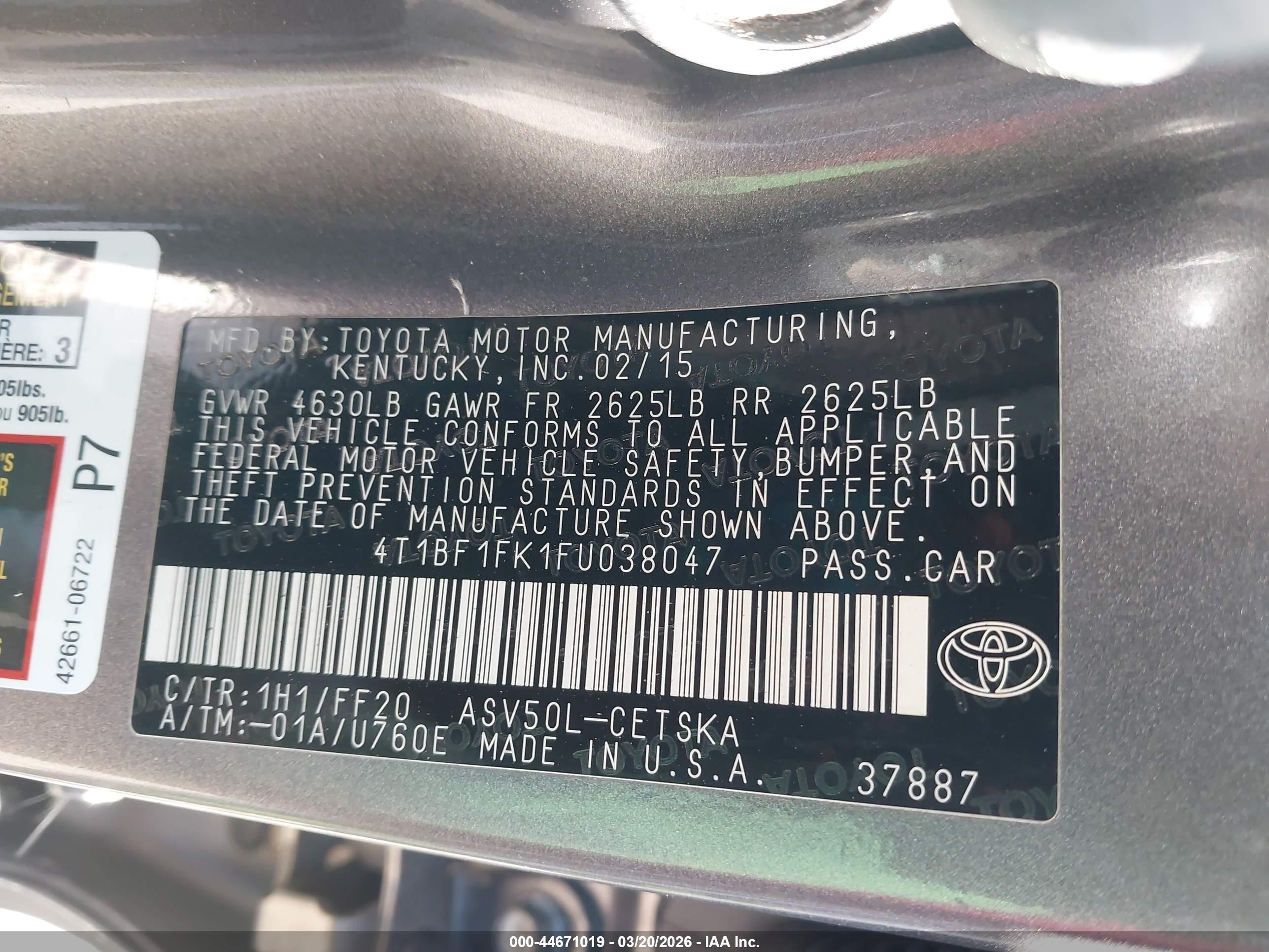 TOYOTA CAMRY image 9
