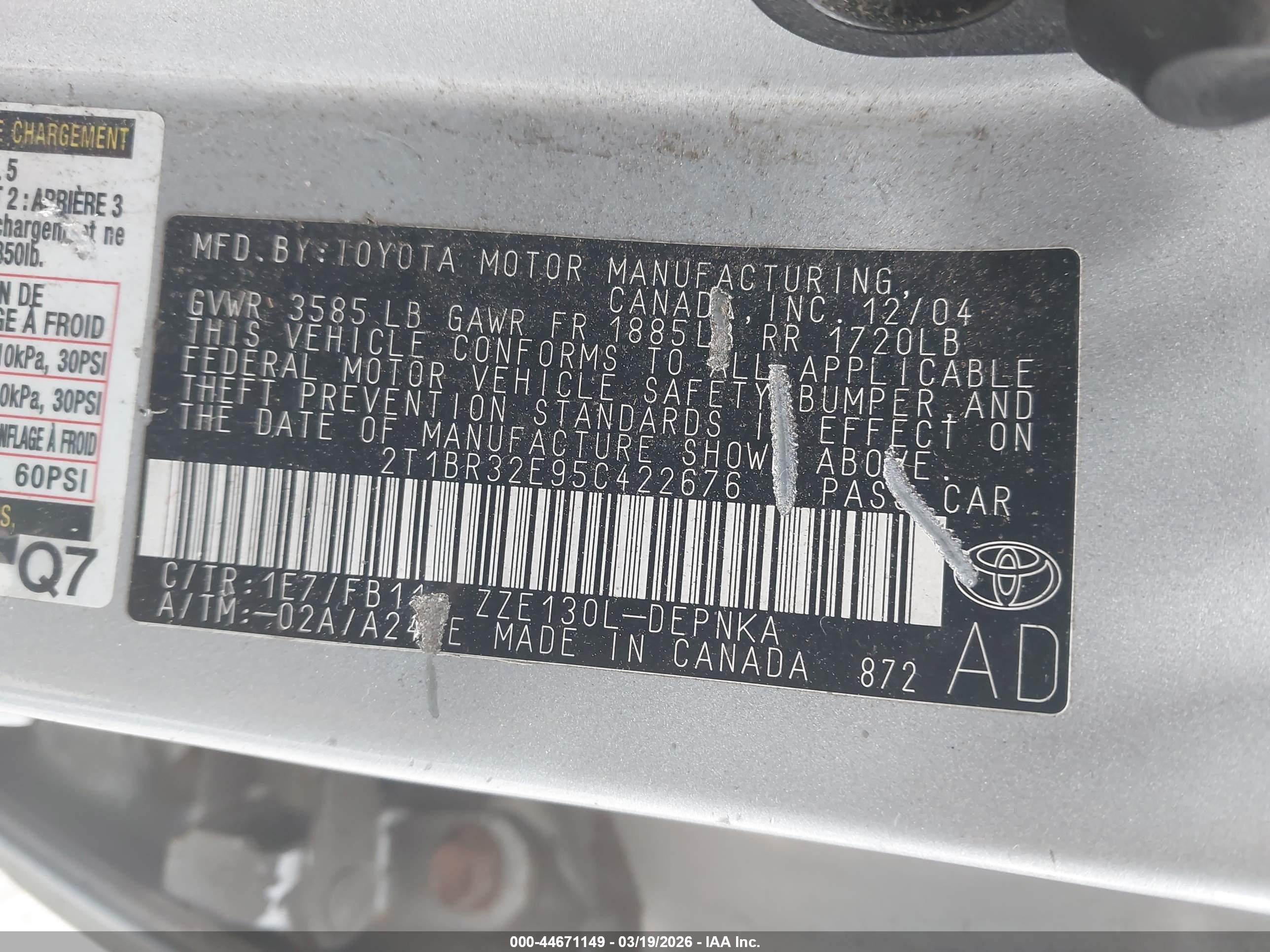 TOYOTA COROLLA image 9