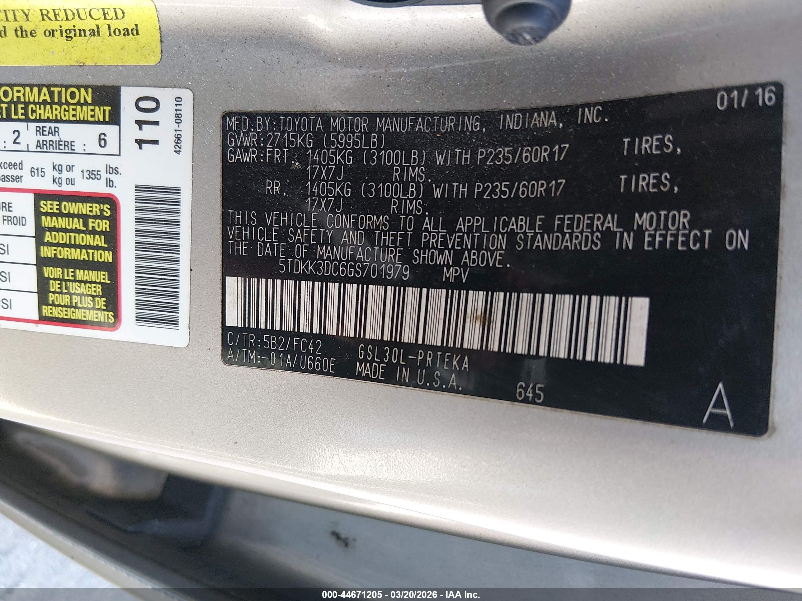 TOYOTA SIENNA image 9