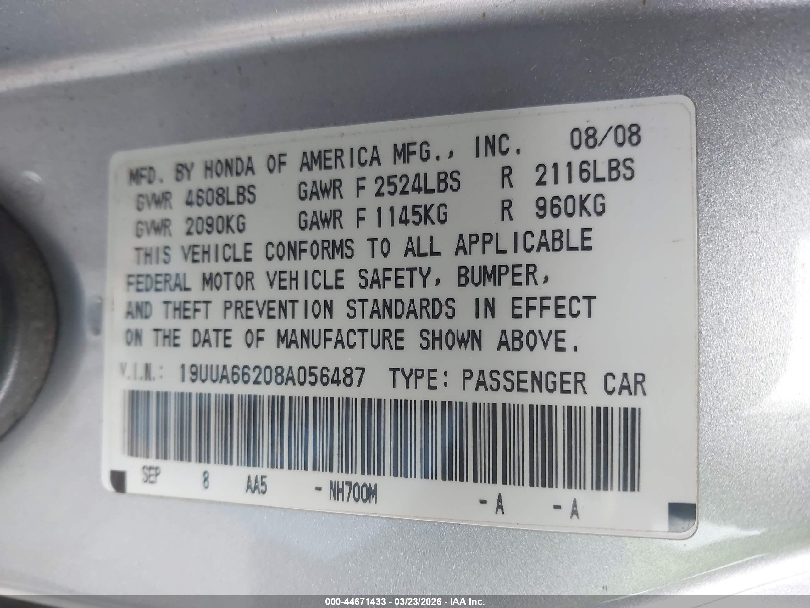 ACURA TL image 9