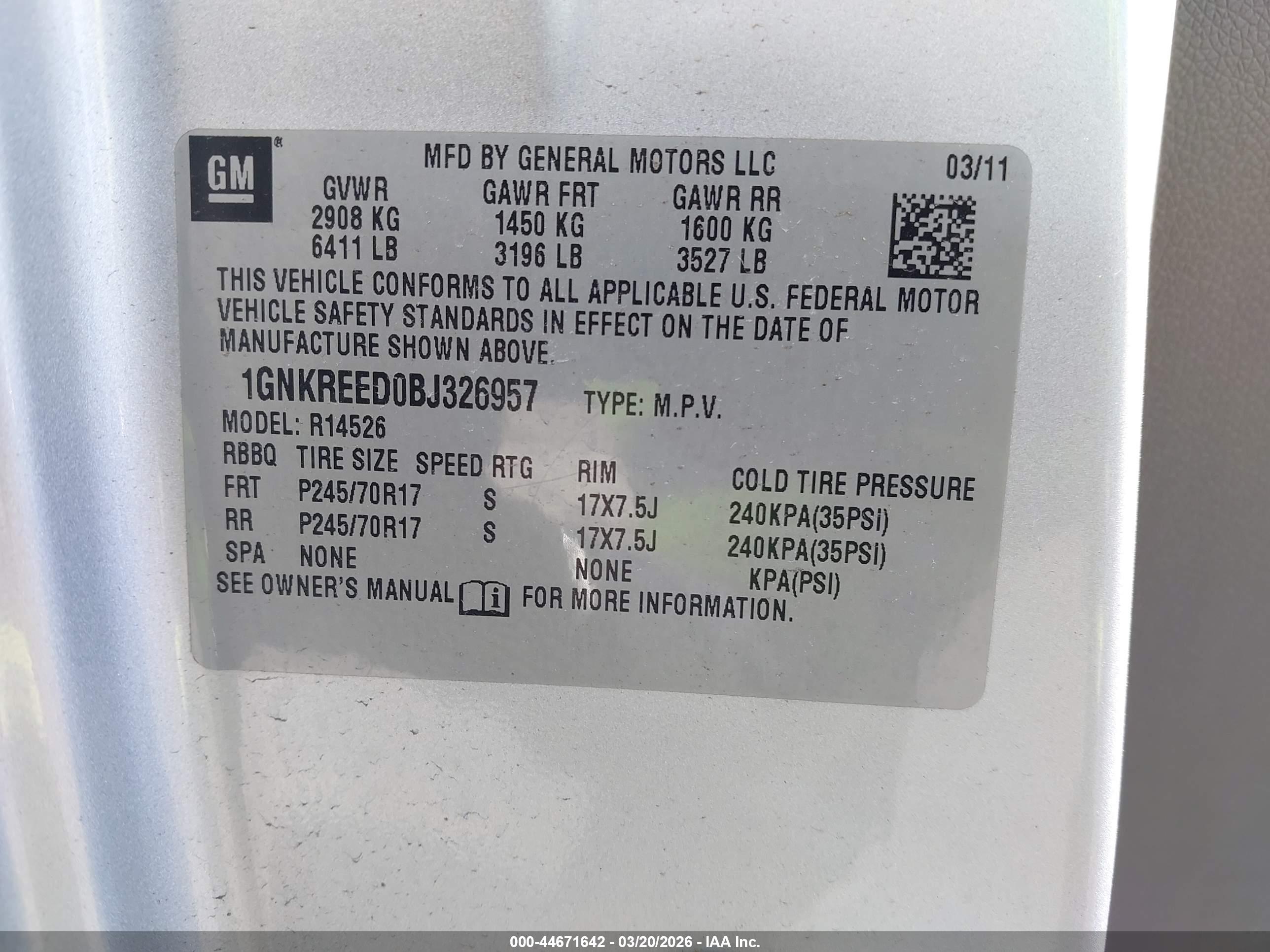 CHEVROLET TRAVERSE image 9