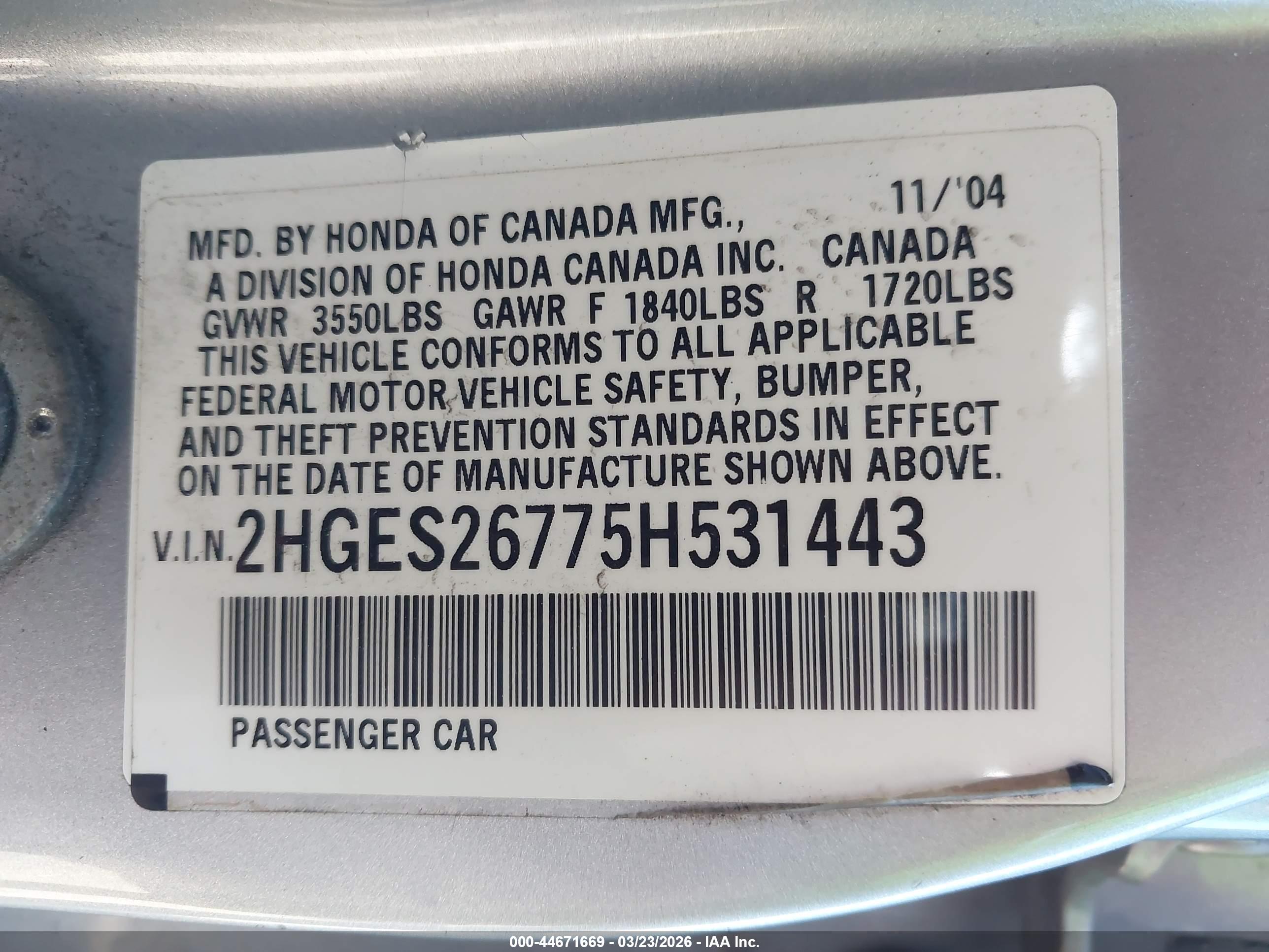 HONDA CIVIC image 9