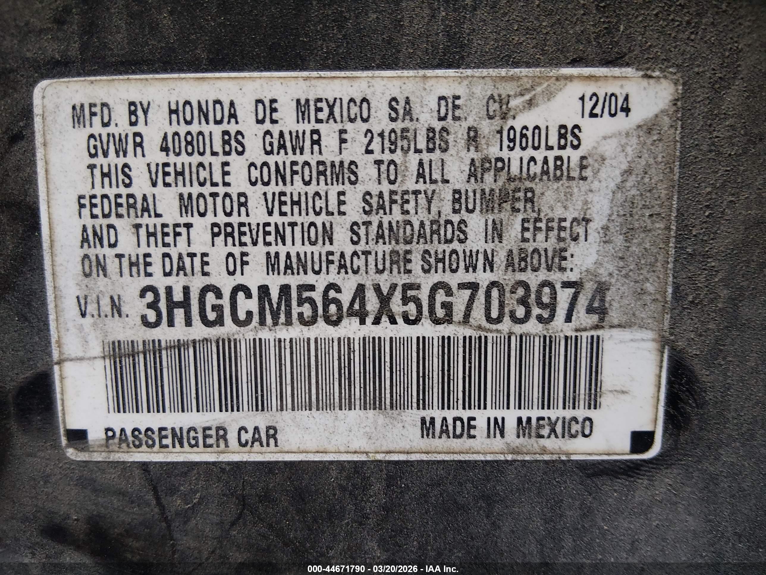 HONDA ACCORD image 9