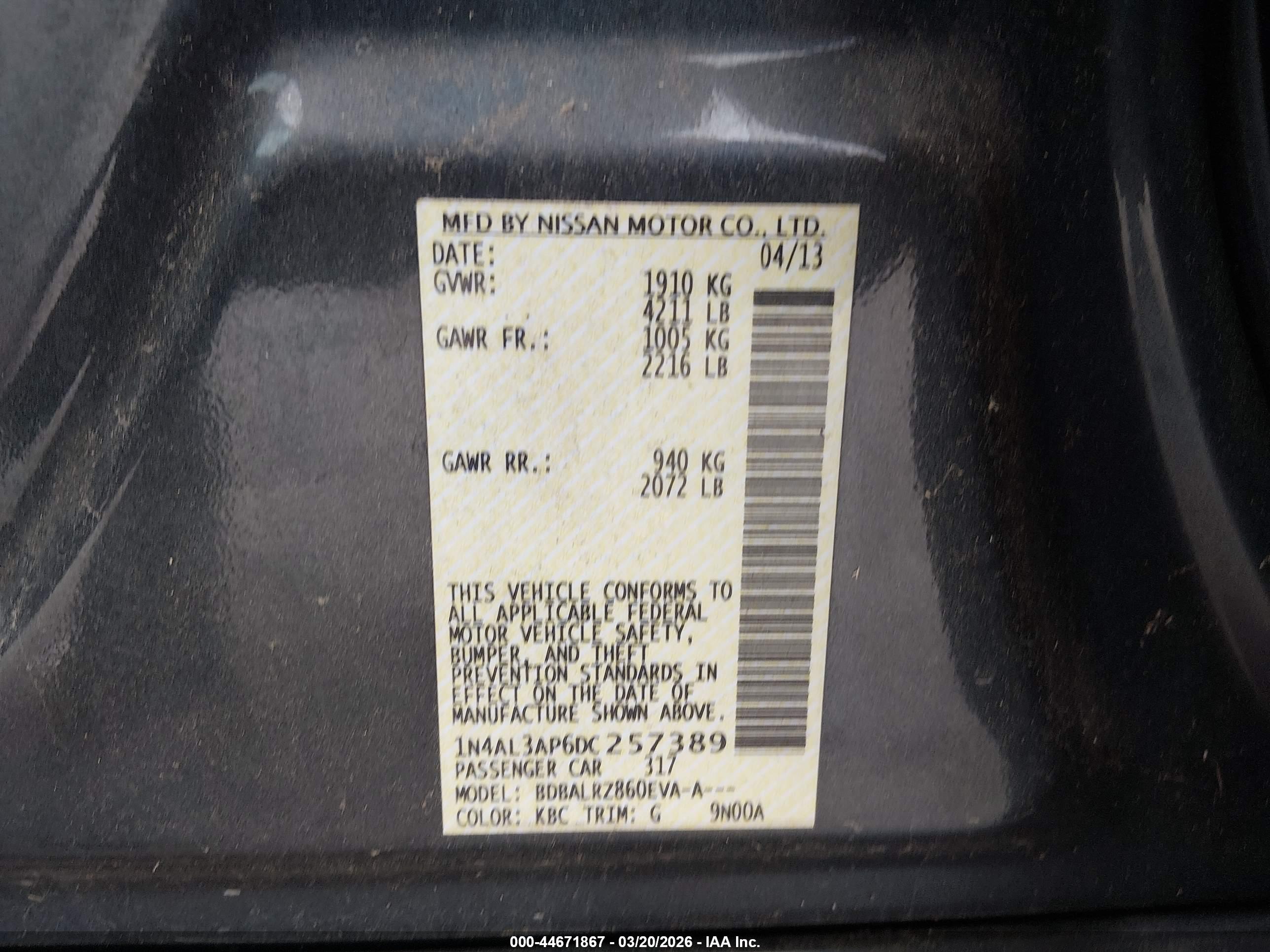 NISSAN ALTIMA image 9
