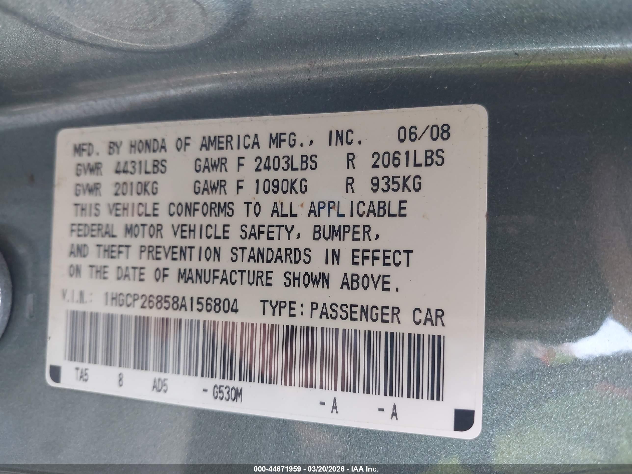 HONDA ACCORD image 9