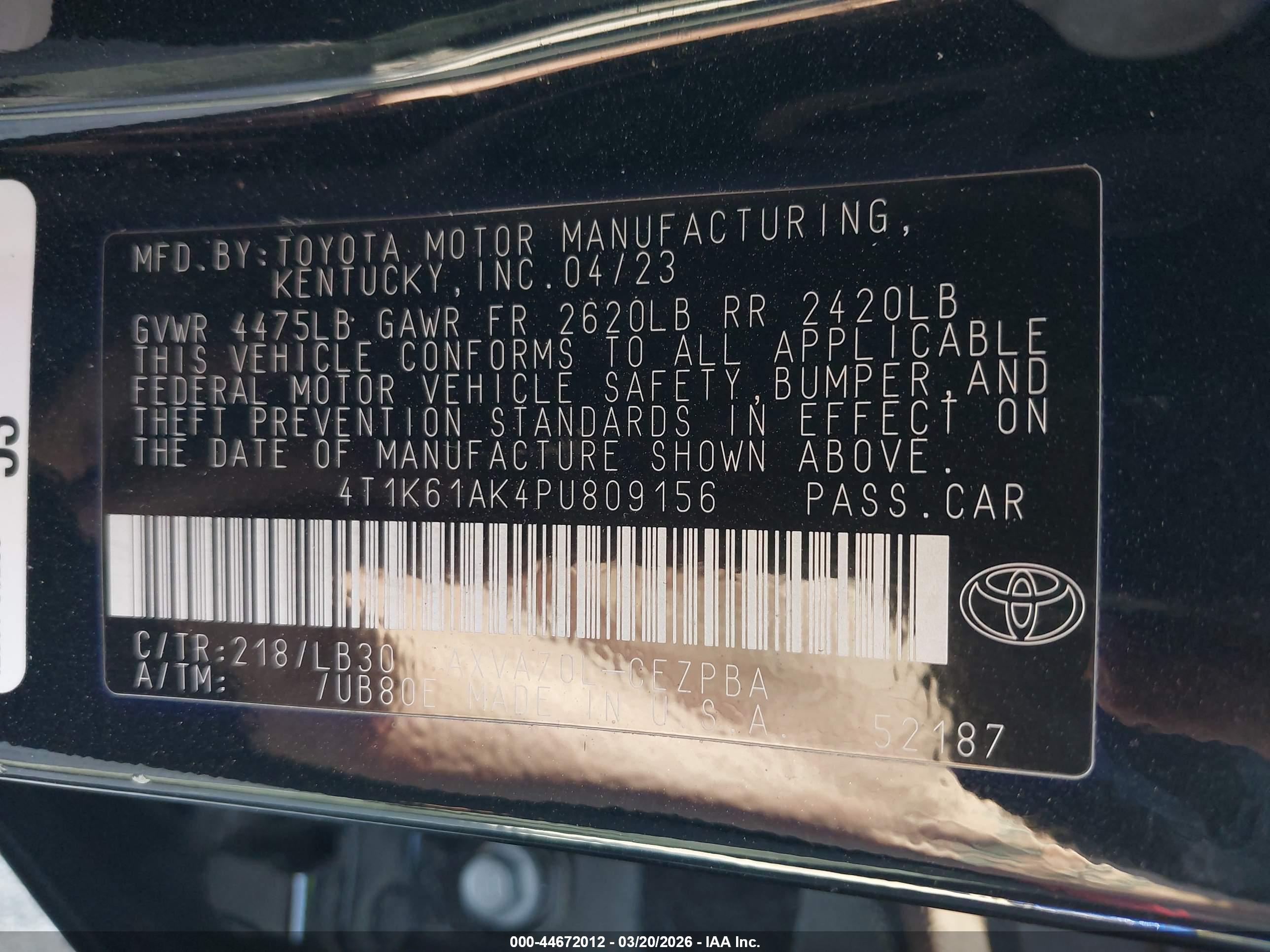 TOYOTA CAMRY image 9