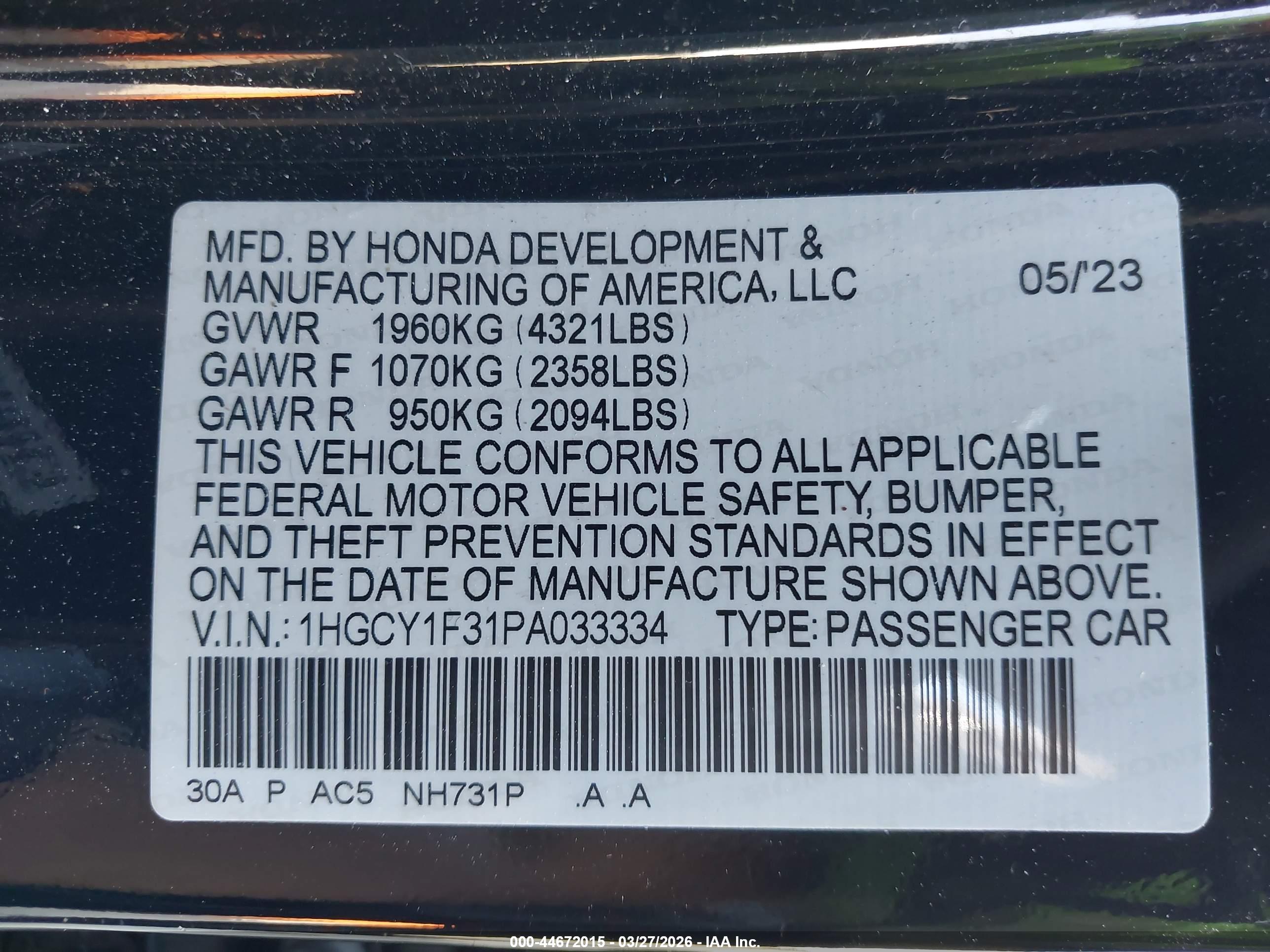 HONDA ACCORD image 9