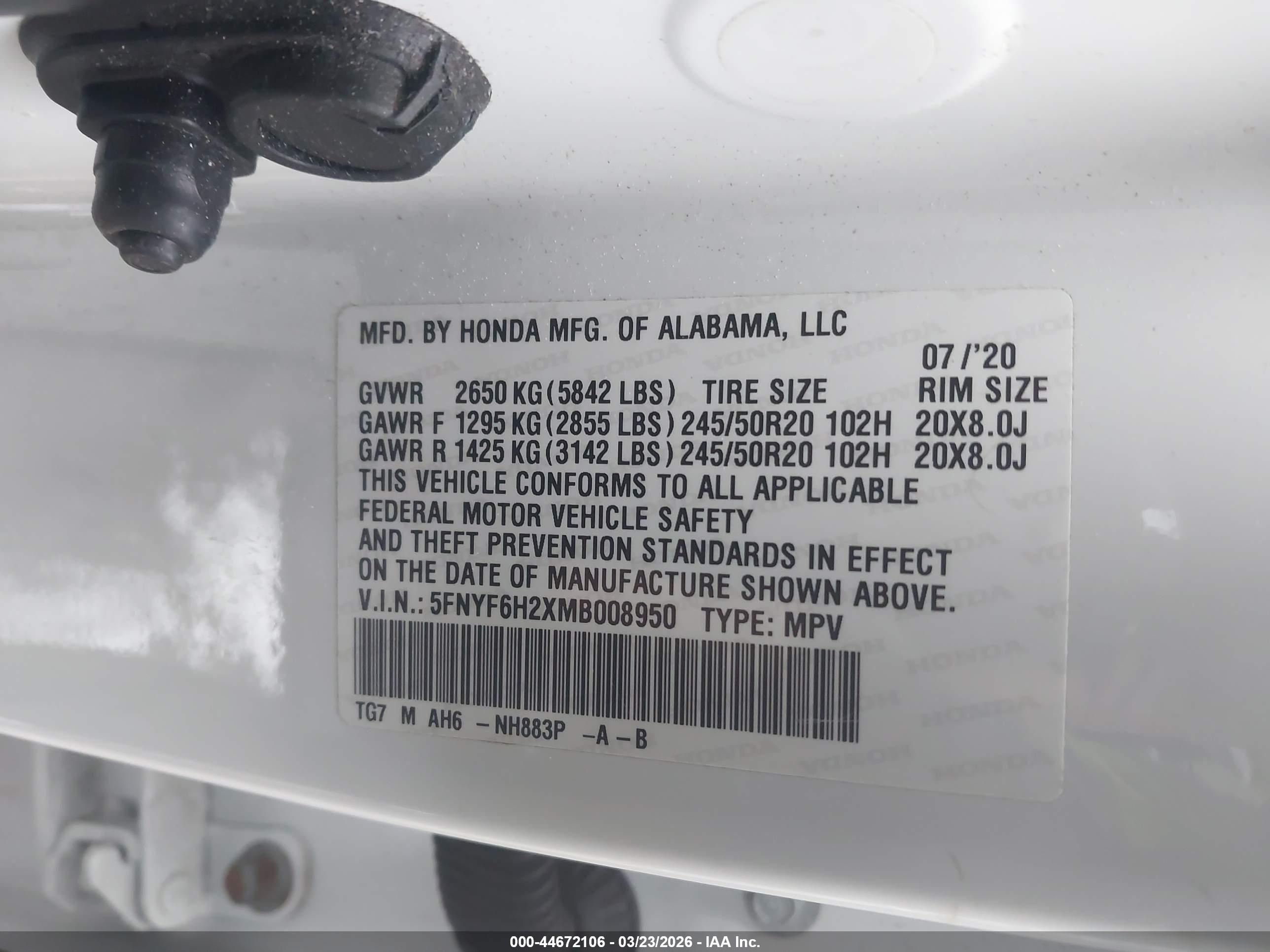 HONDA PILOT image 9