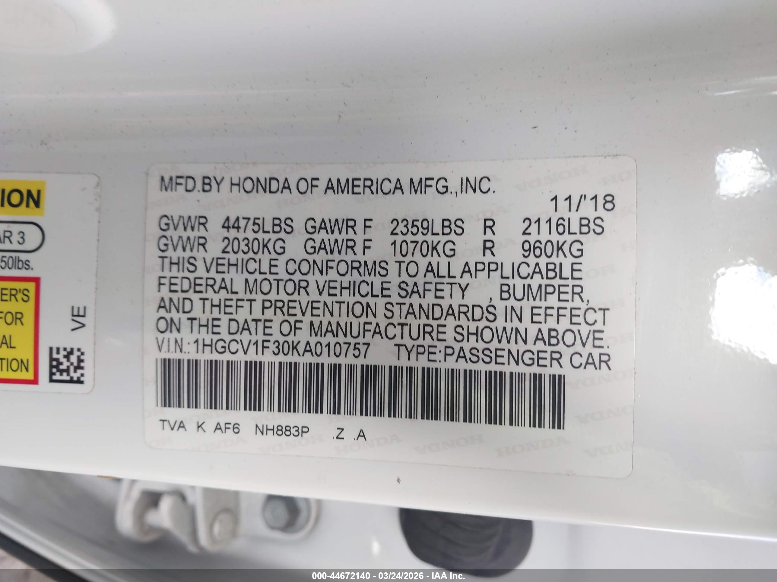 HONDA ACCORD image 9