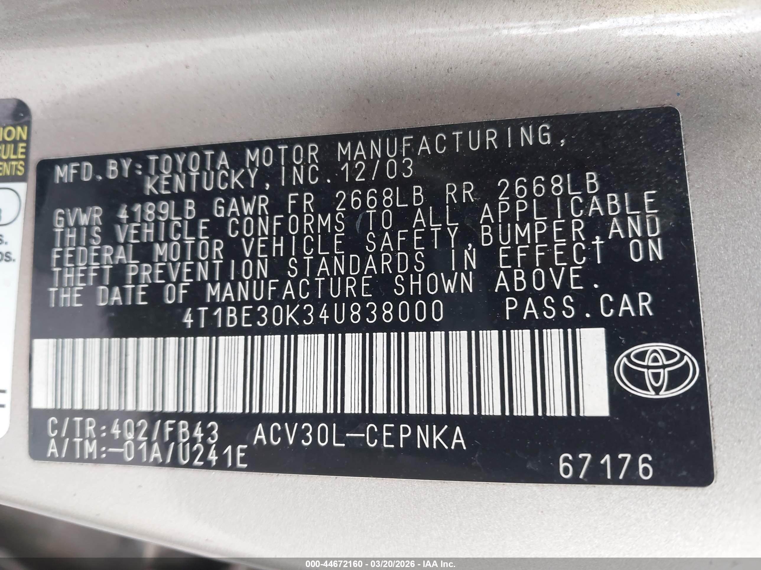 TOYOTA CAMRY image 9