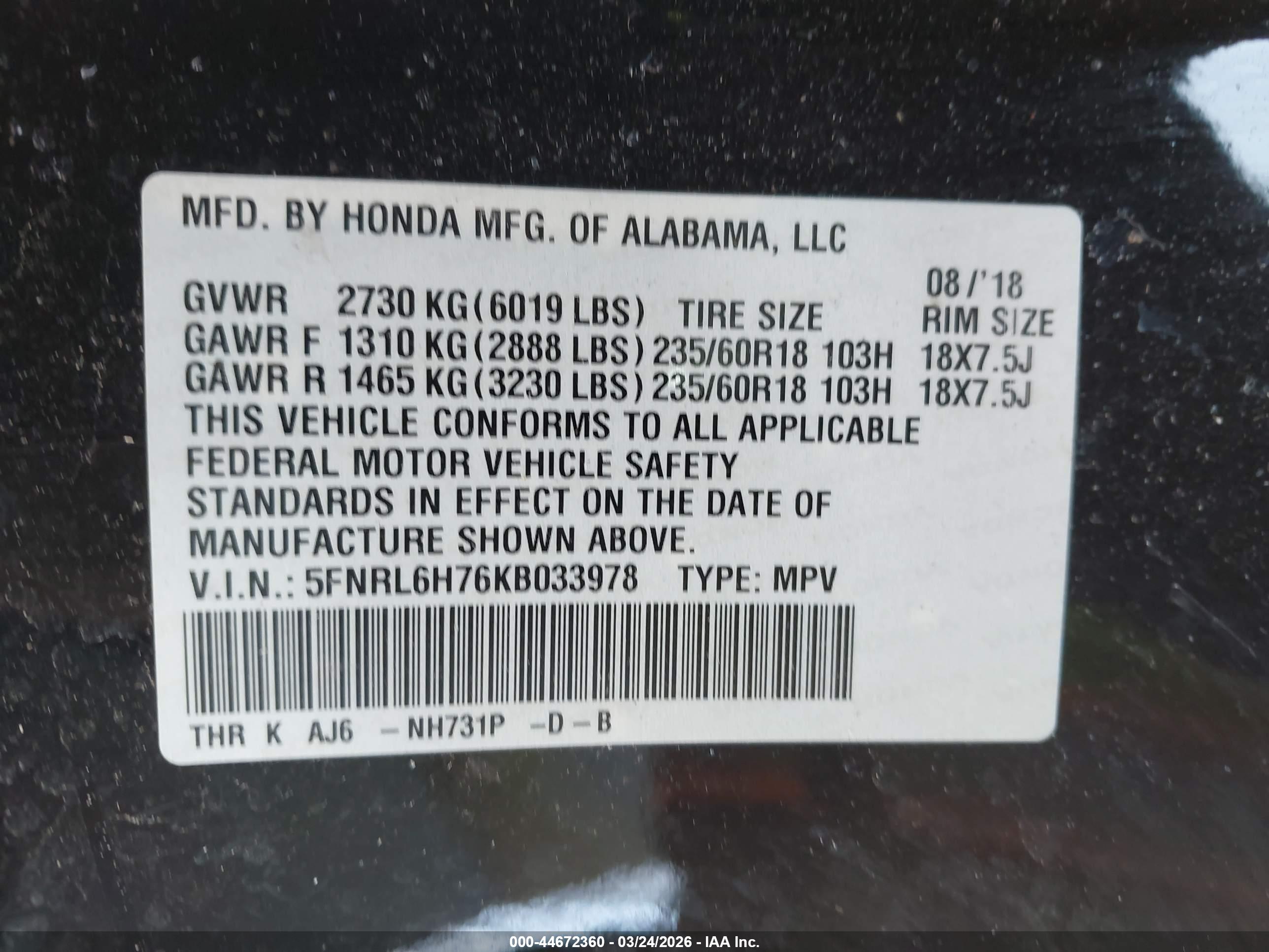 HONDA ODYSSEY image 9