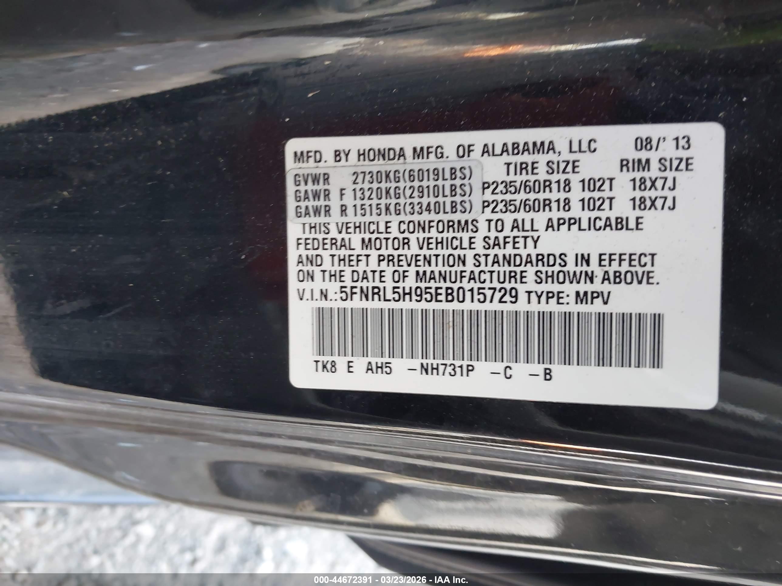 HONDA ODYSSEY image 9