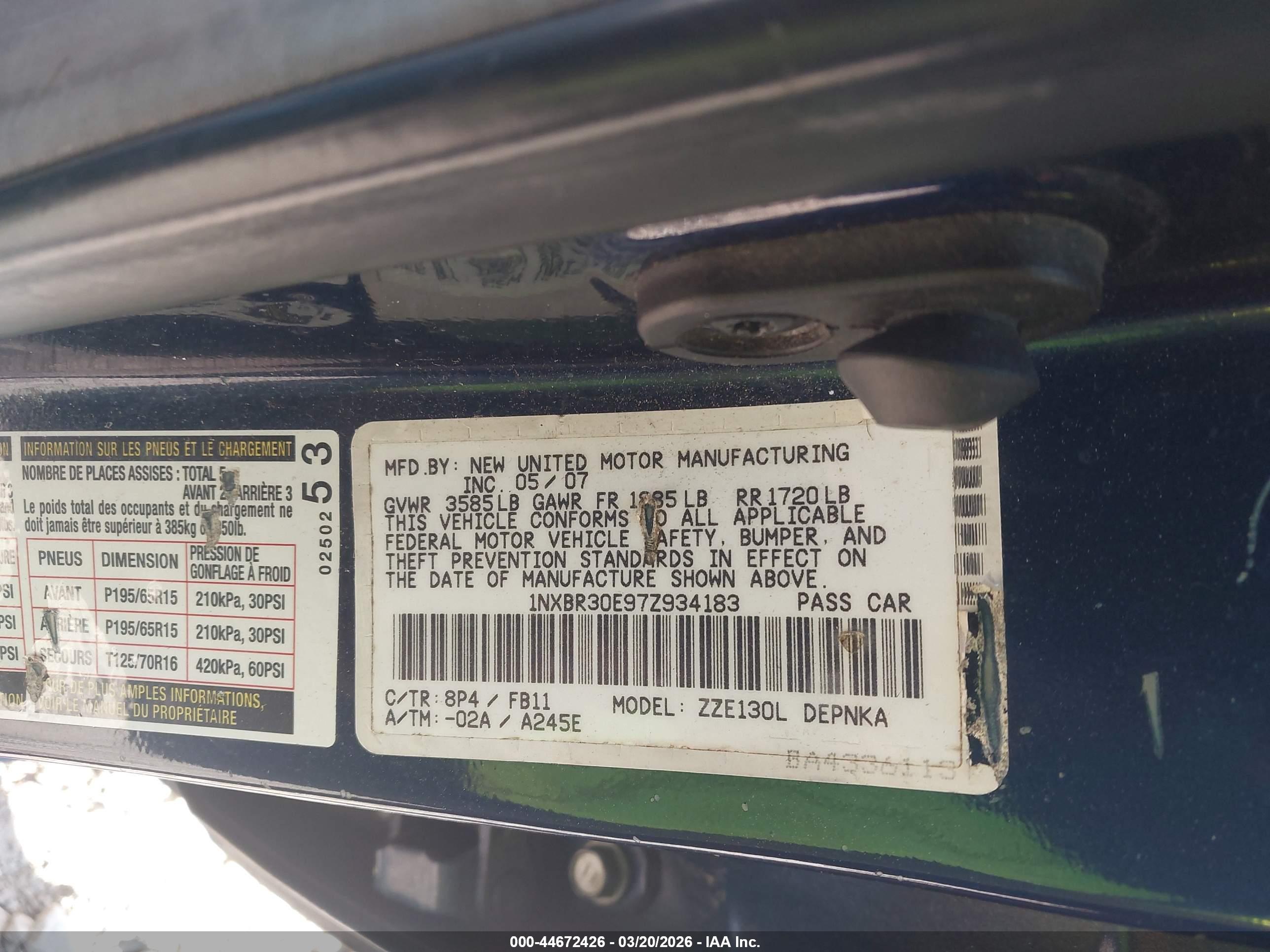TOYOTA COROLLA image 9