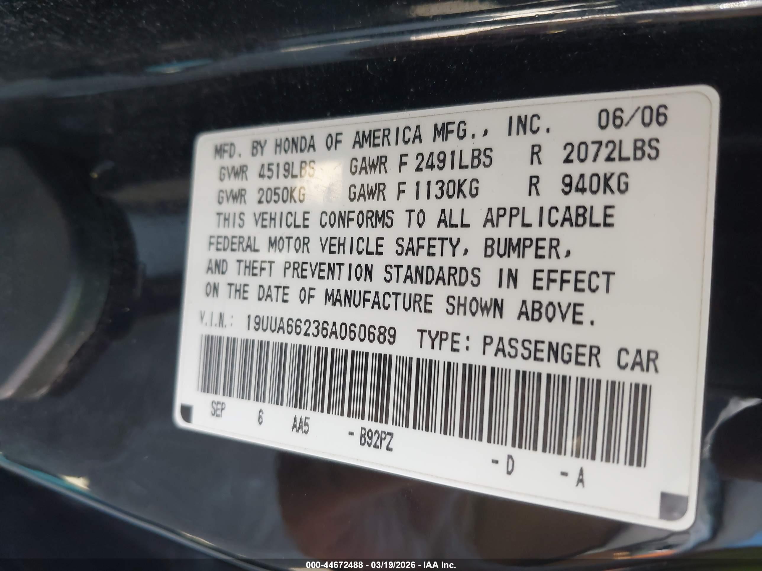 ACURA TL image 9