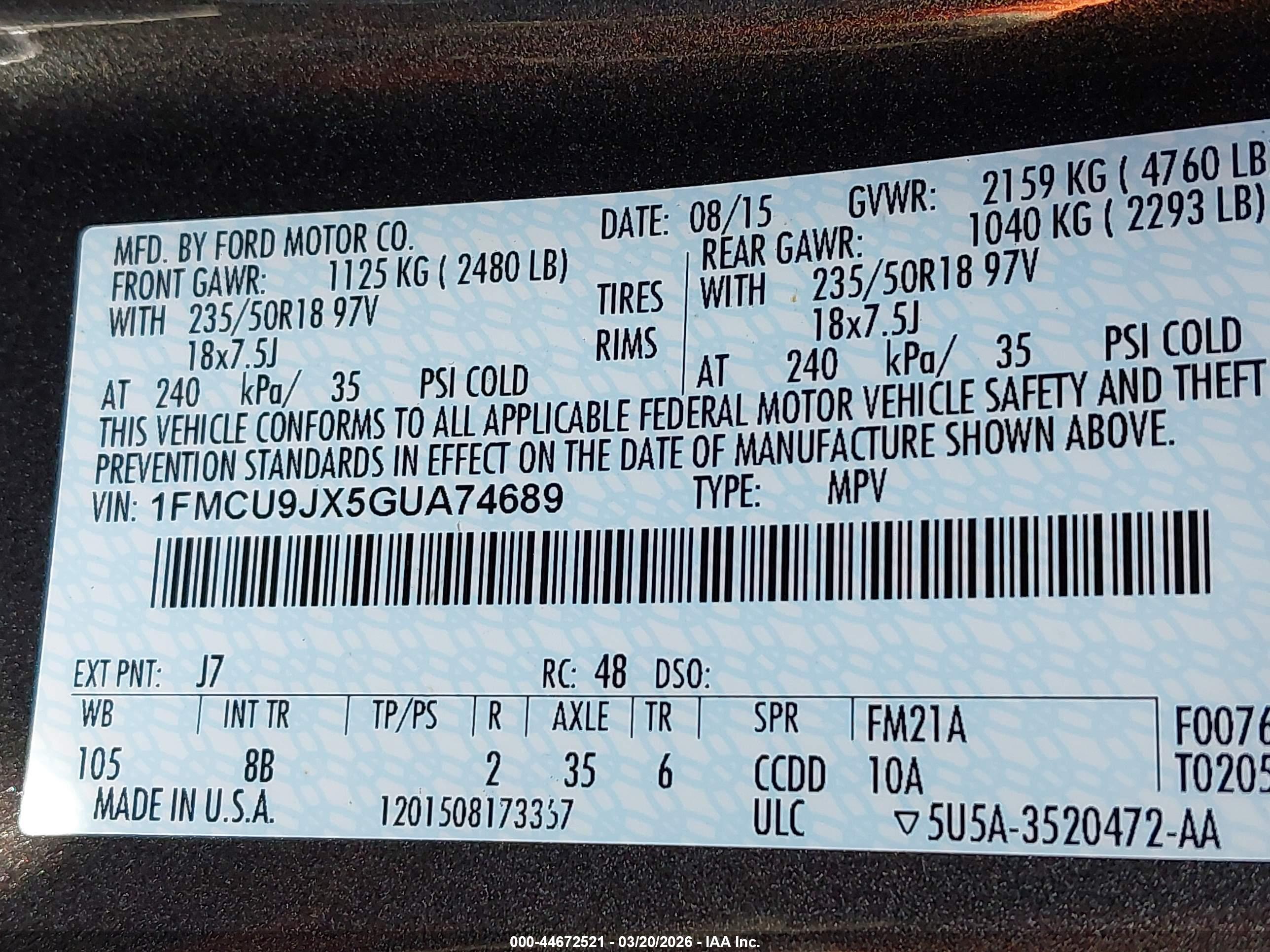FORD ESCAPE image 9