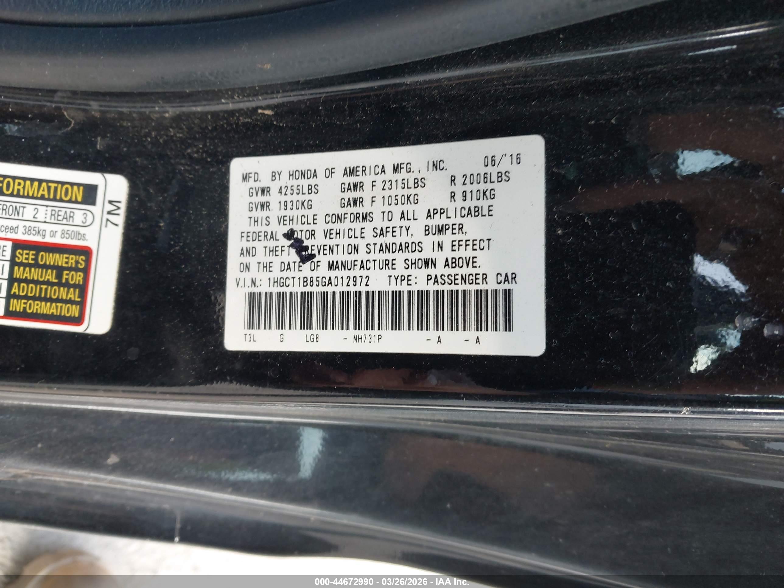 HONDA ACCORD image 9