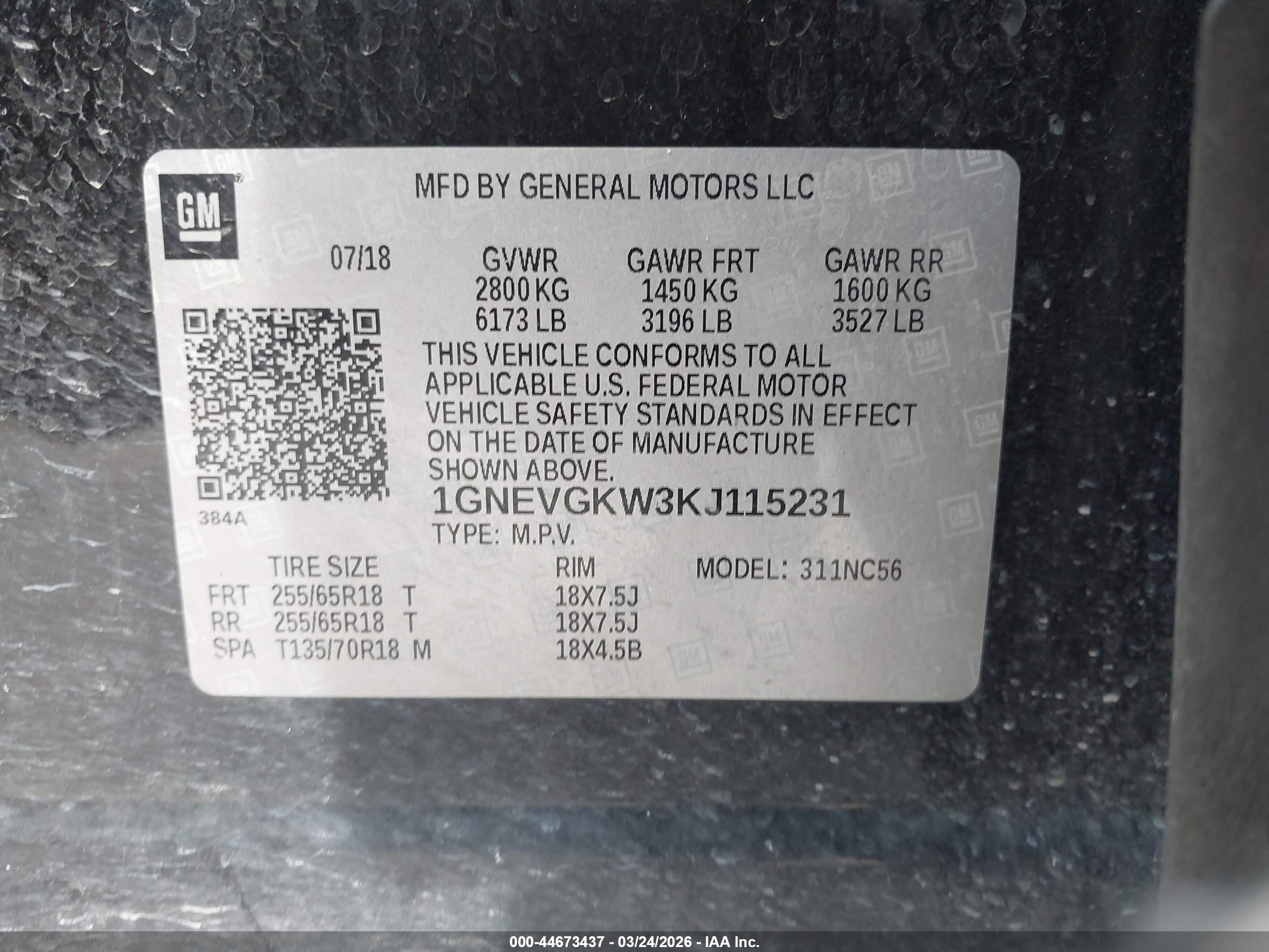 CHEVROLET TRAVERSE image 9