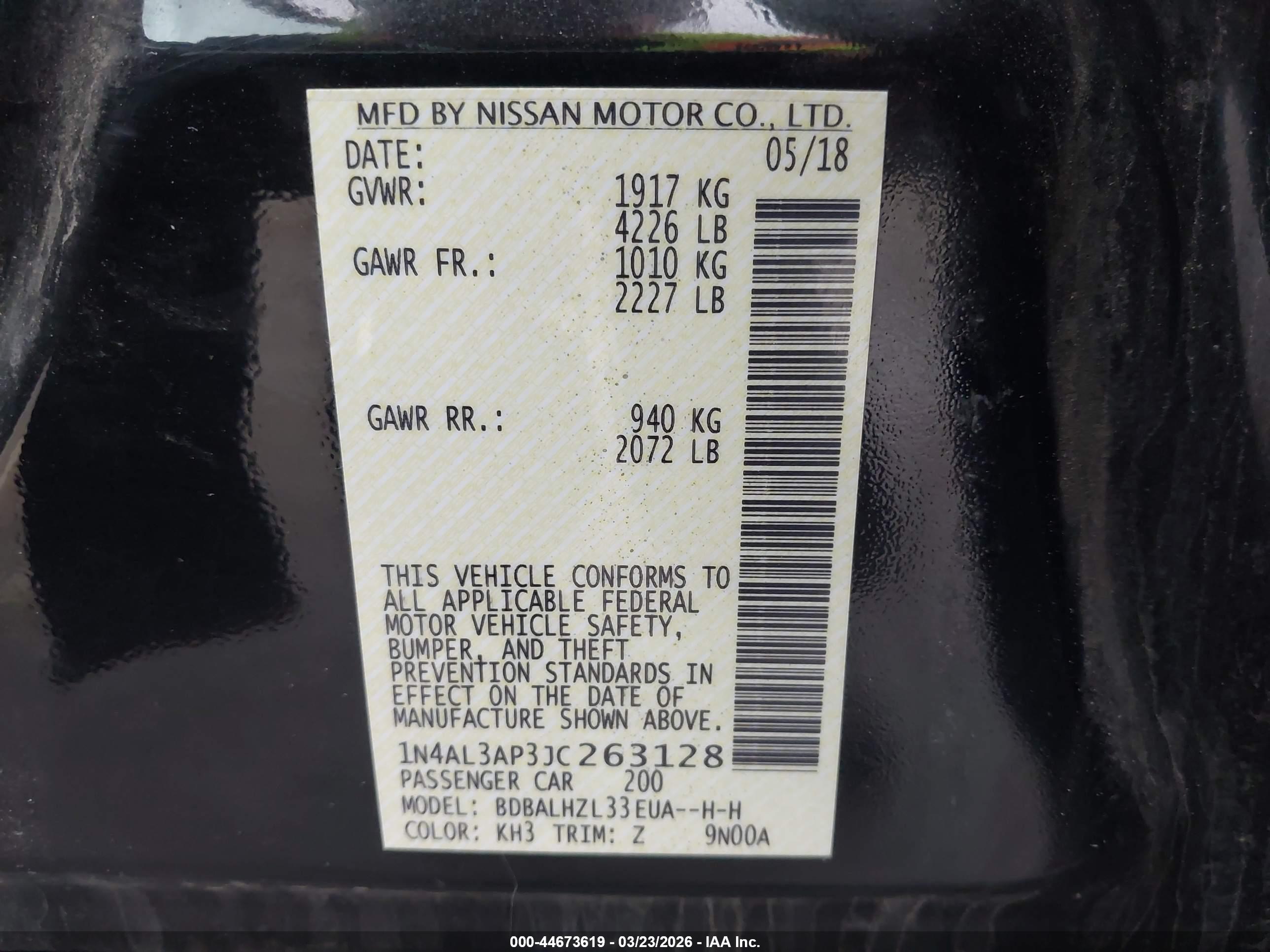 NISSAN ALTIMA image 9