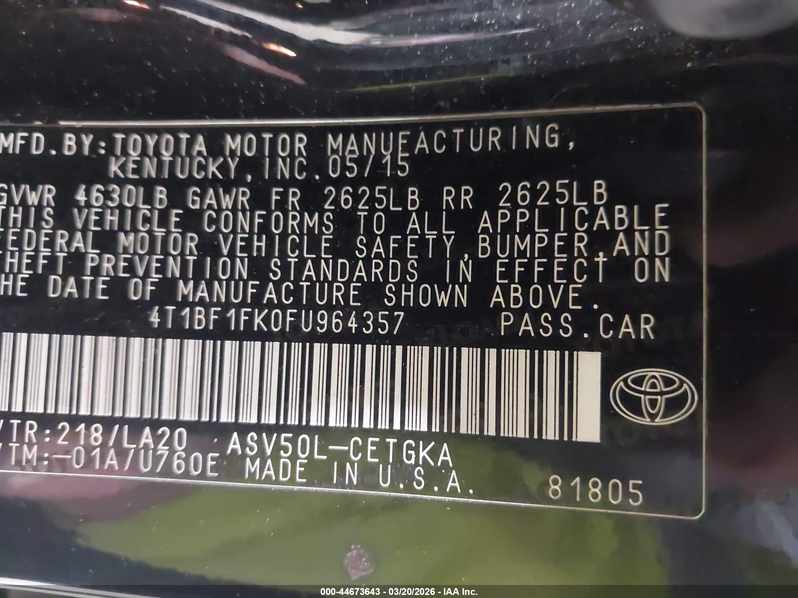 TOYOTA CAMRY image 9