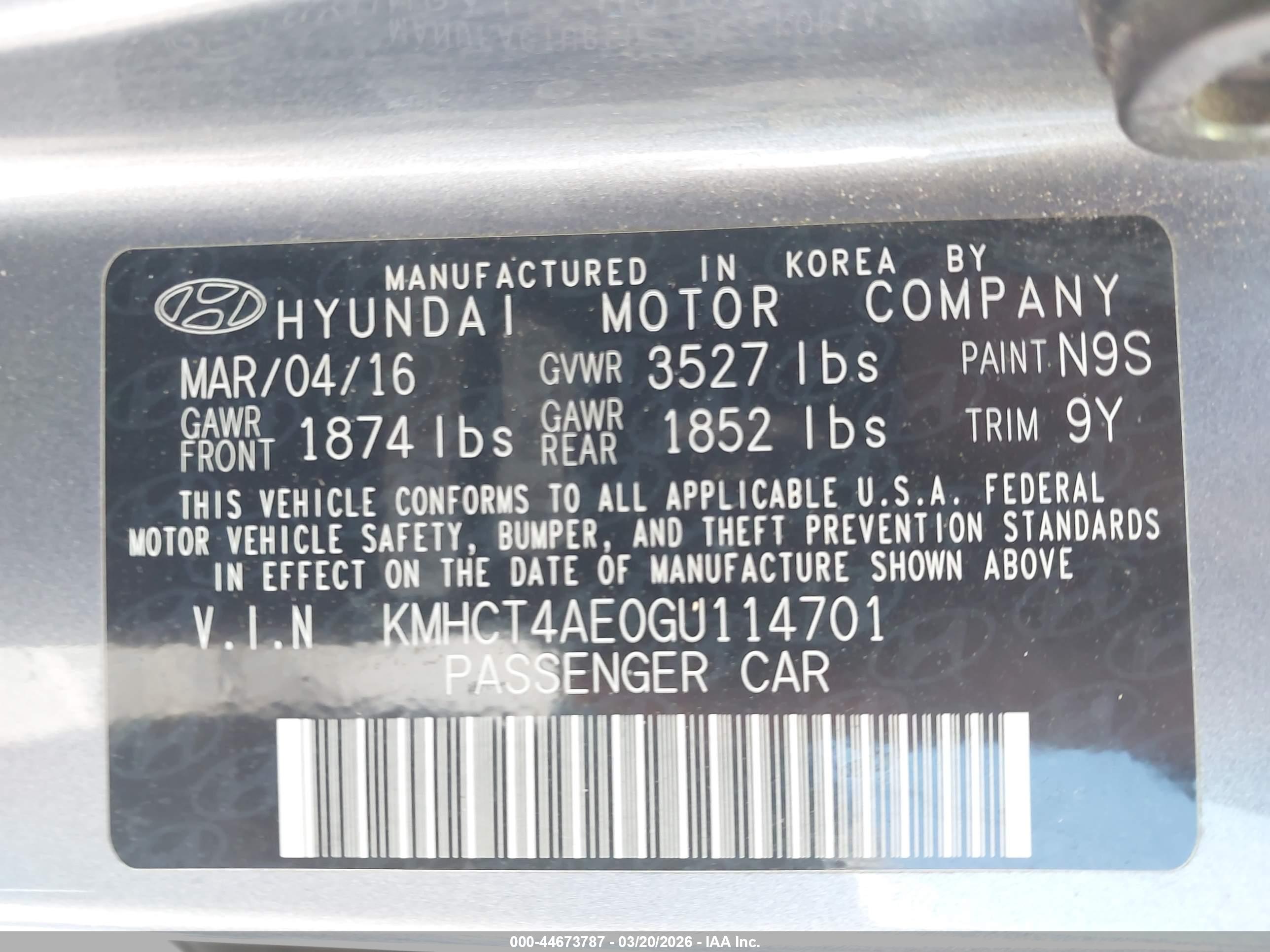HYUNDAI ACCENT image 9