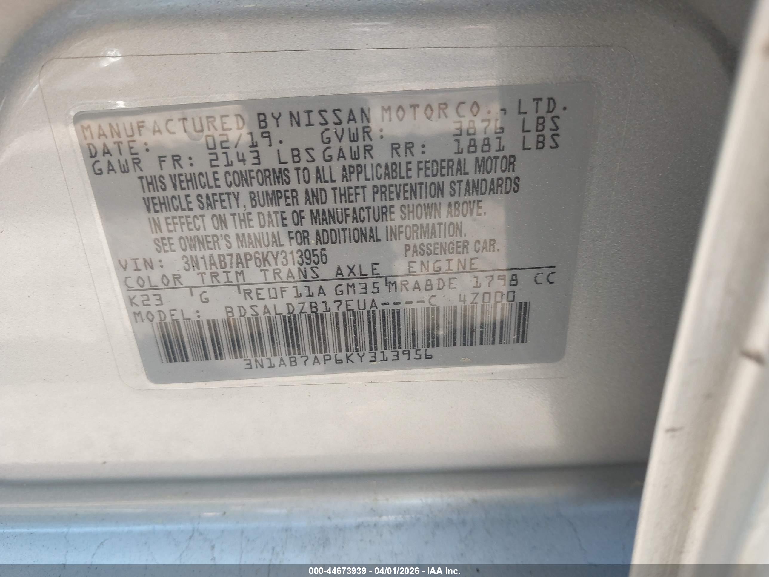 NISSAN SENTRA image 9
