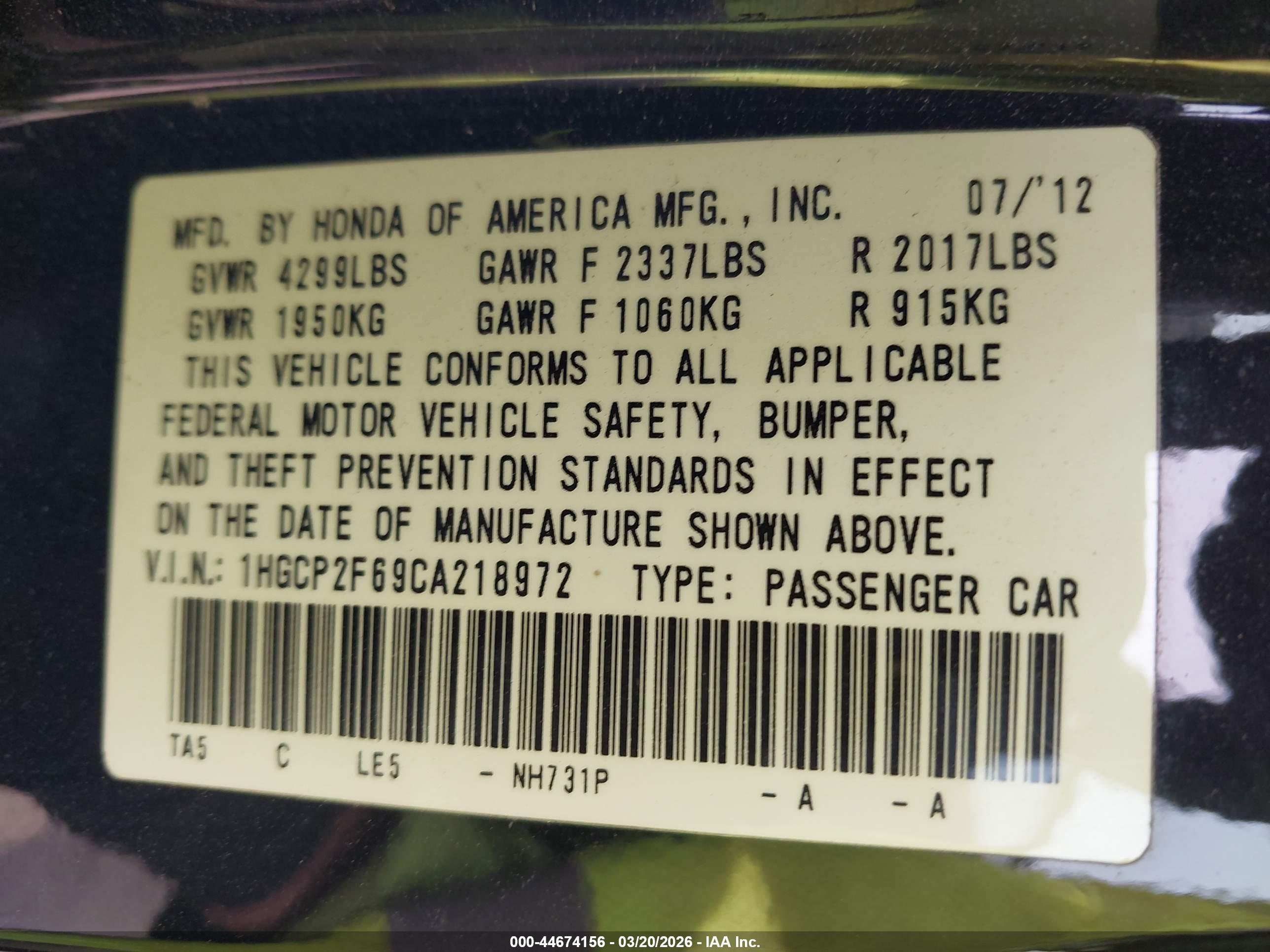 HONDA ACCORD image 9