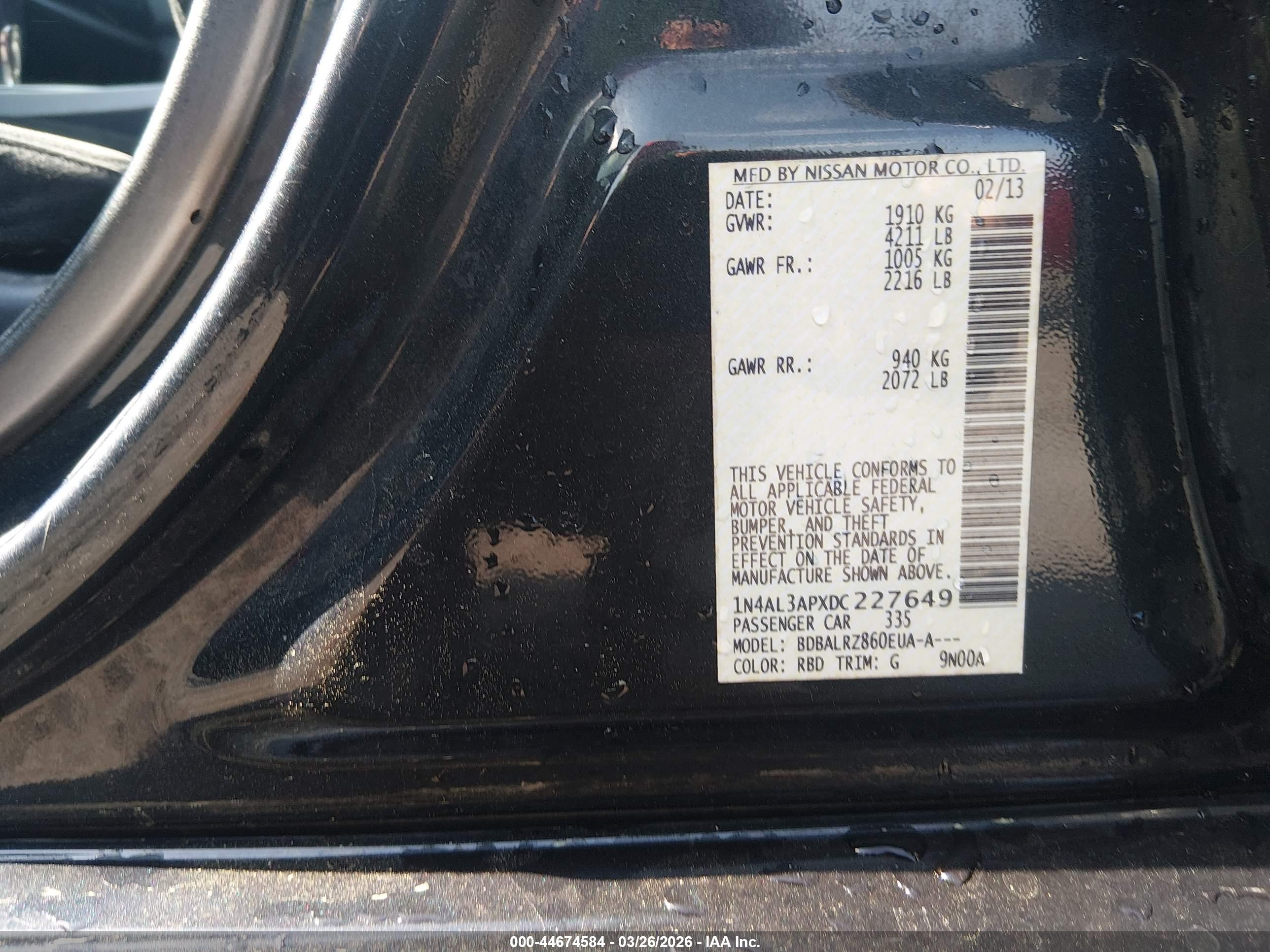 NISSAN ALTIMA image 9