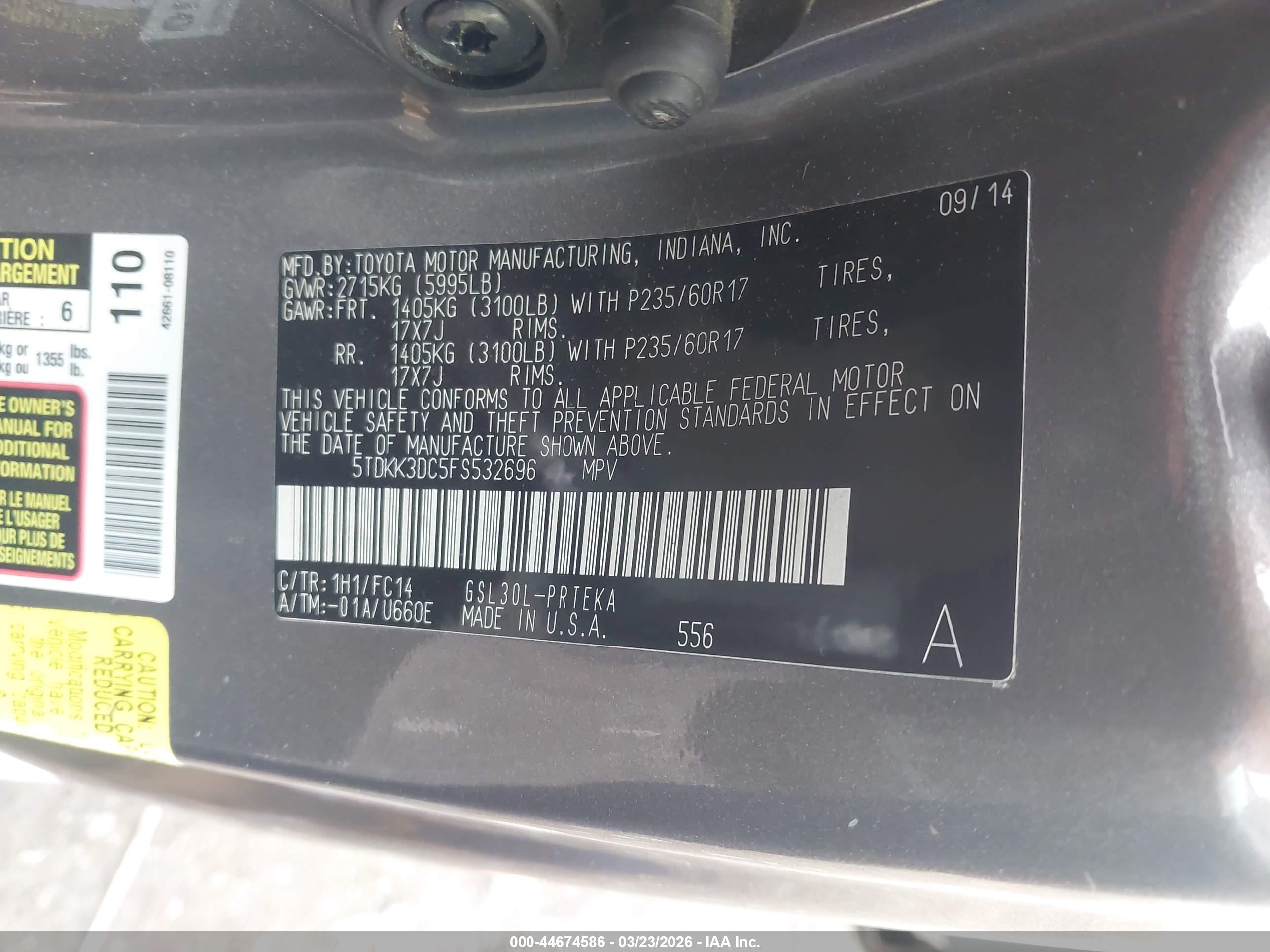 TOYOTA SIENNA image 9