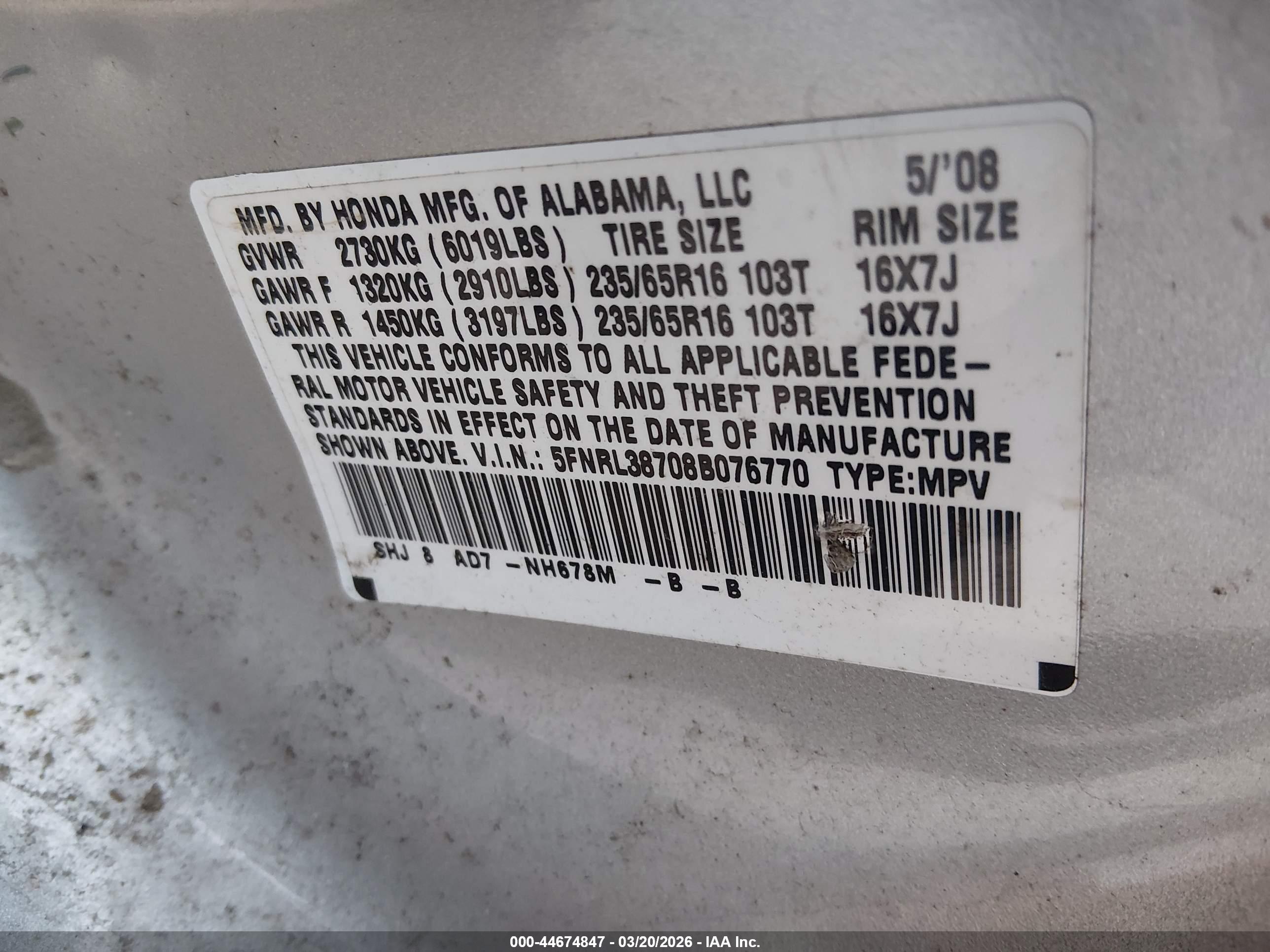 HONDA ODYSSEY image 9