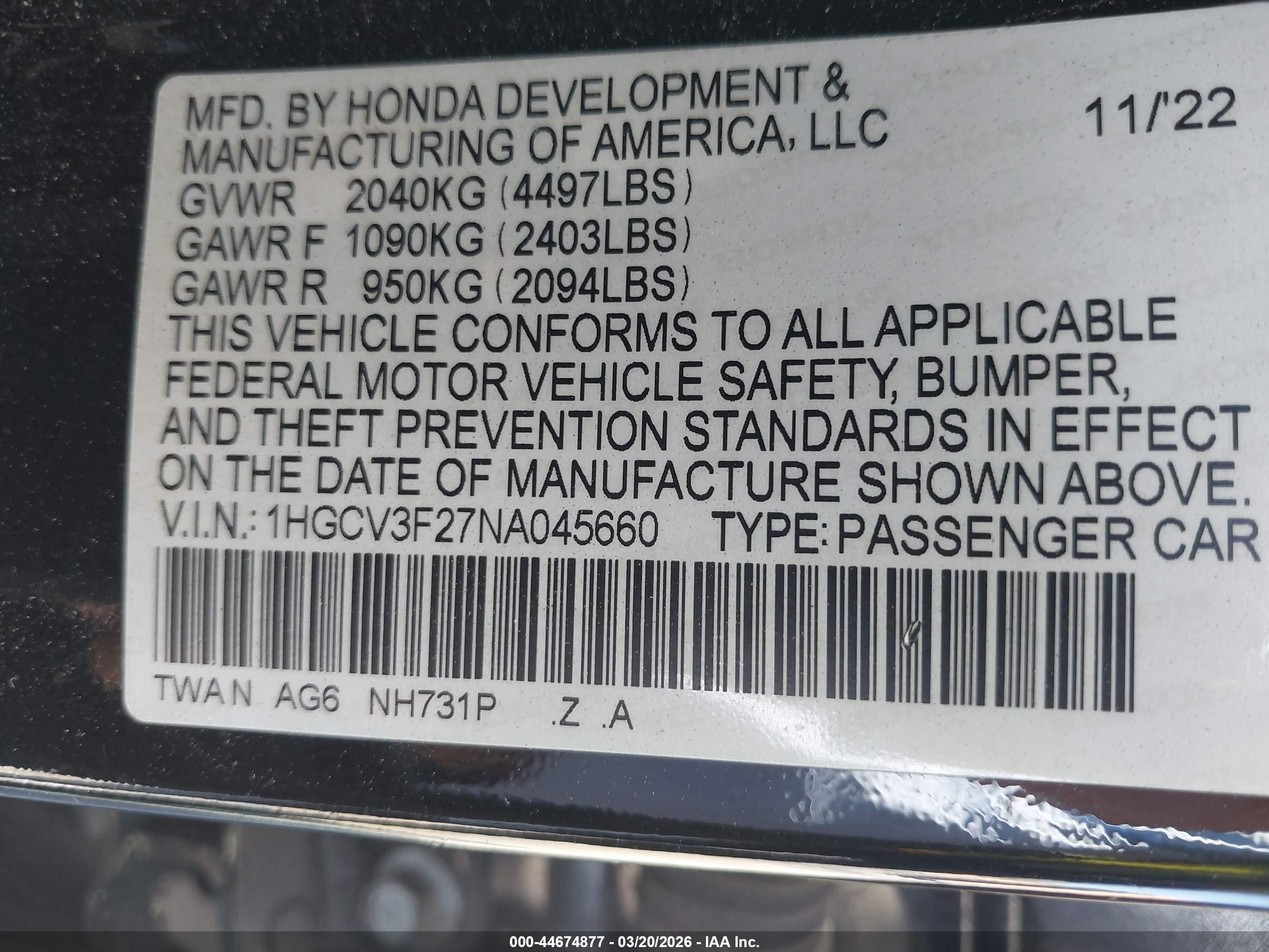 HONDA ACCORD image 9