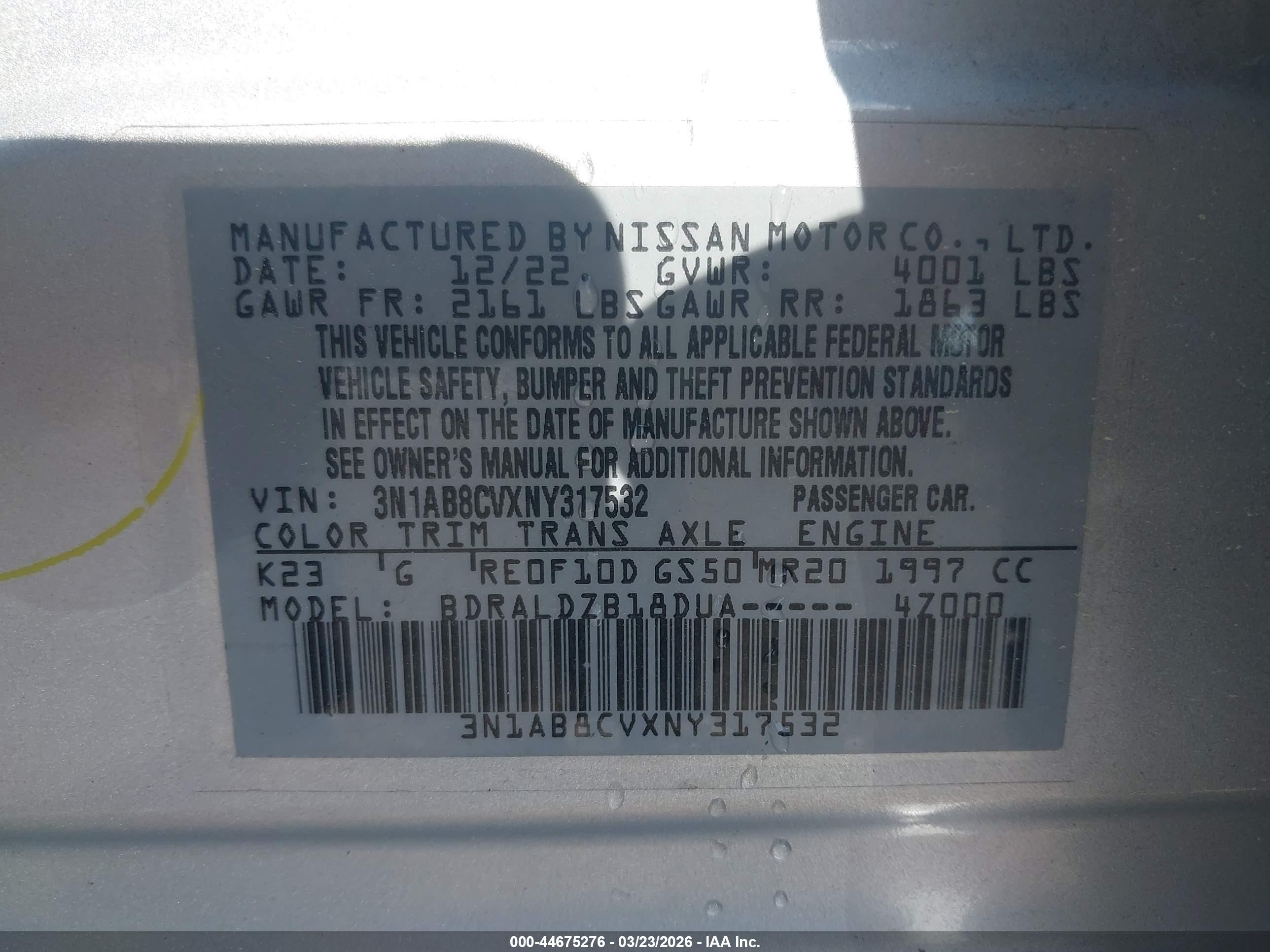 NISSAN SENTRA image 9