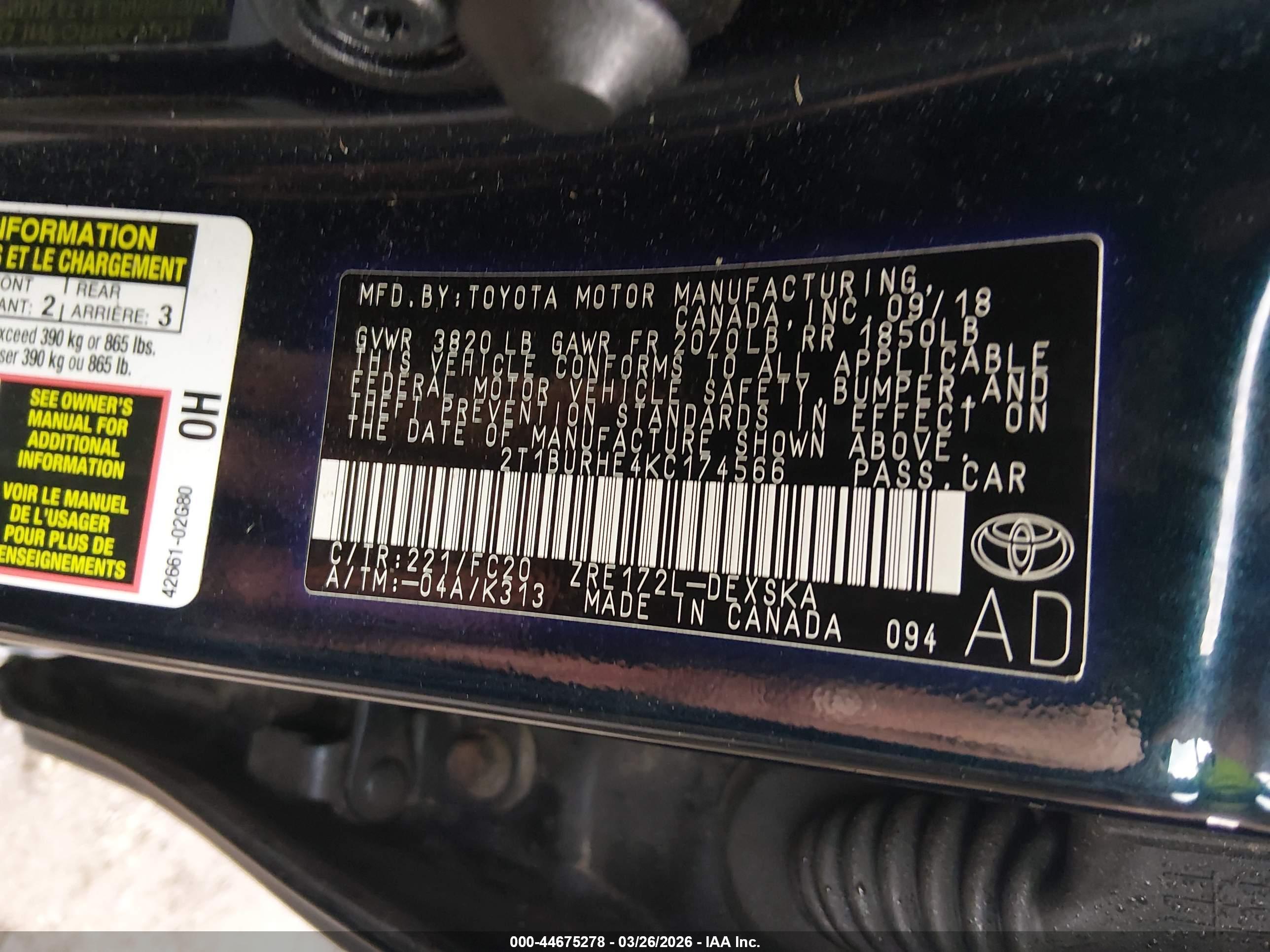 TOYOTA COROLLA image 9