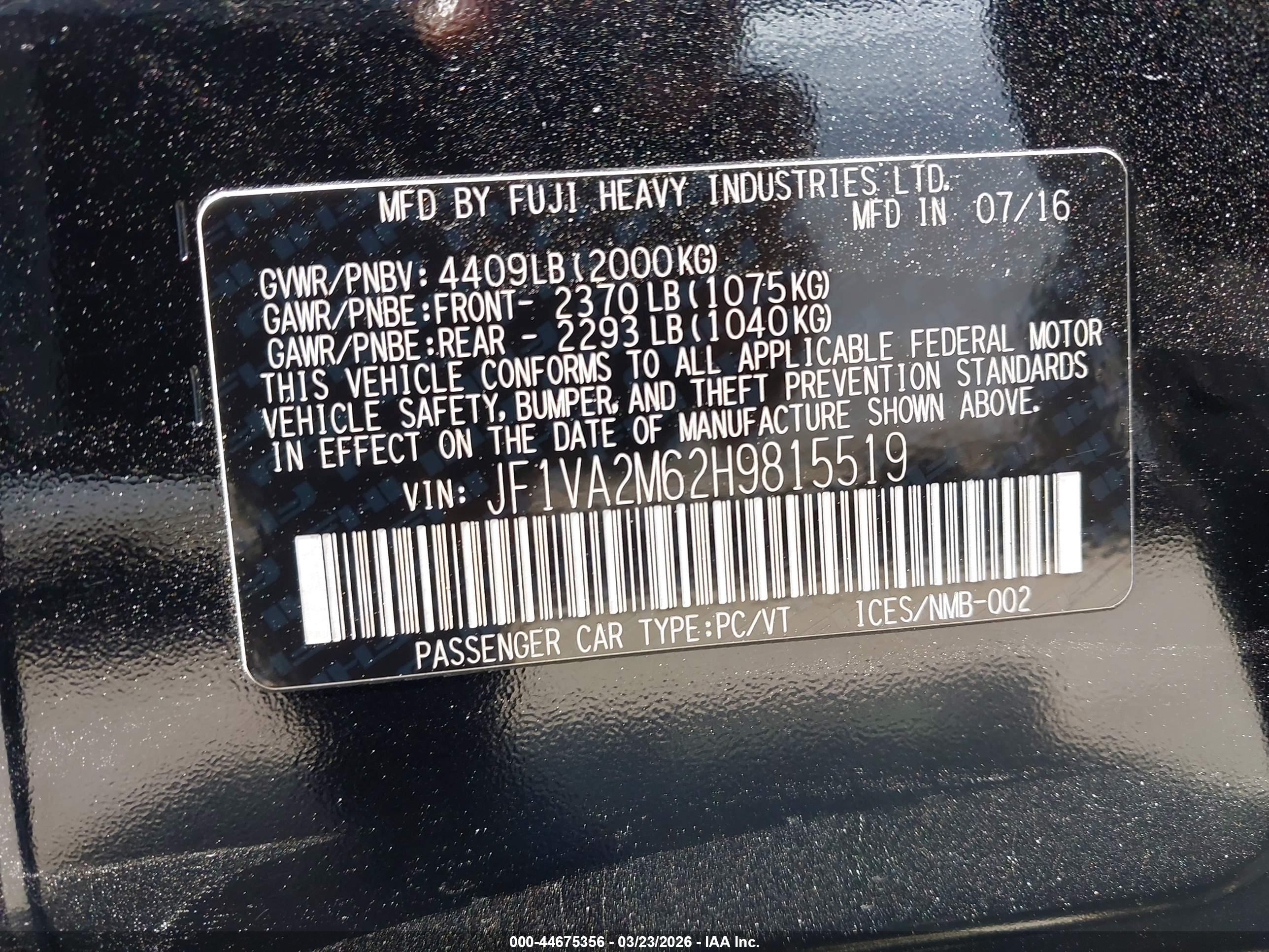 SUBARU WRX image 9