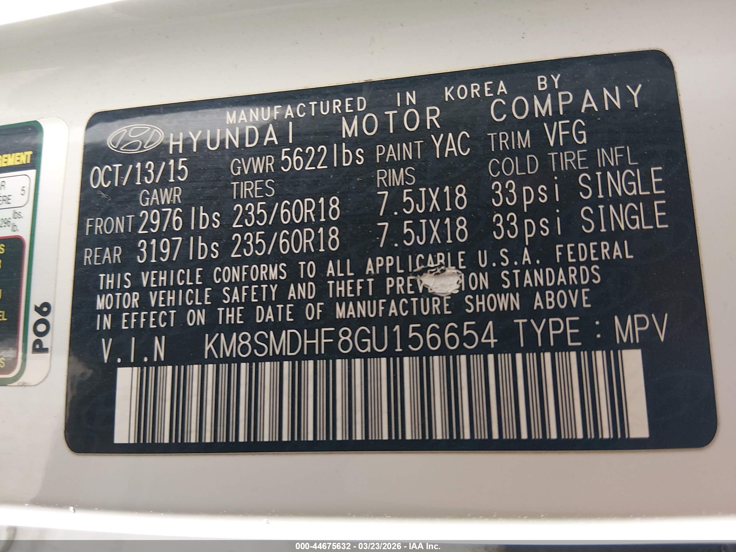 HYUNDAI SANTA image 9