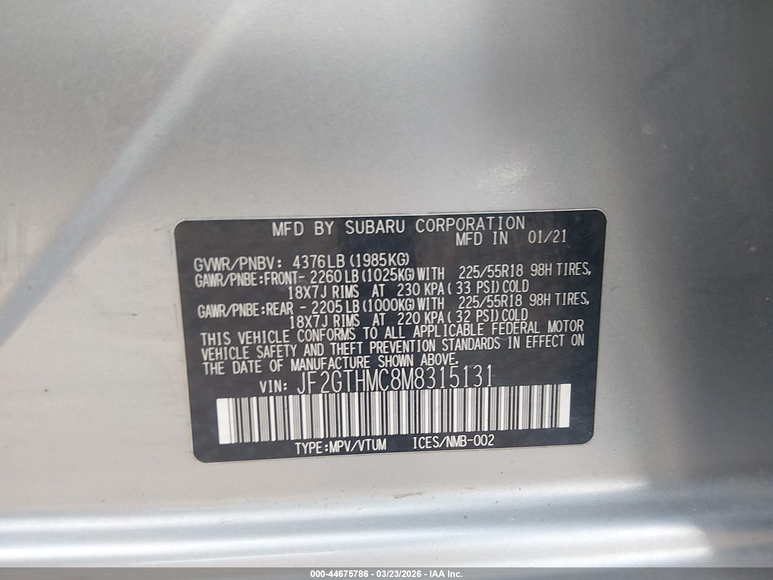 SUBARU CROSSTREK image 9