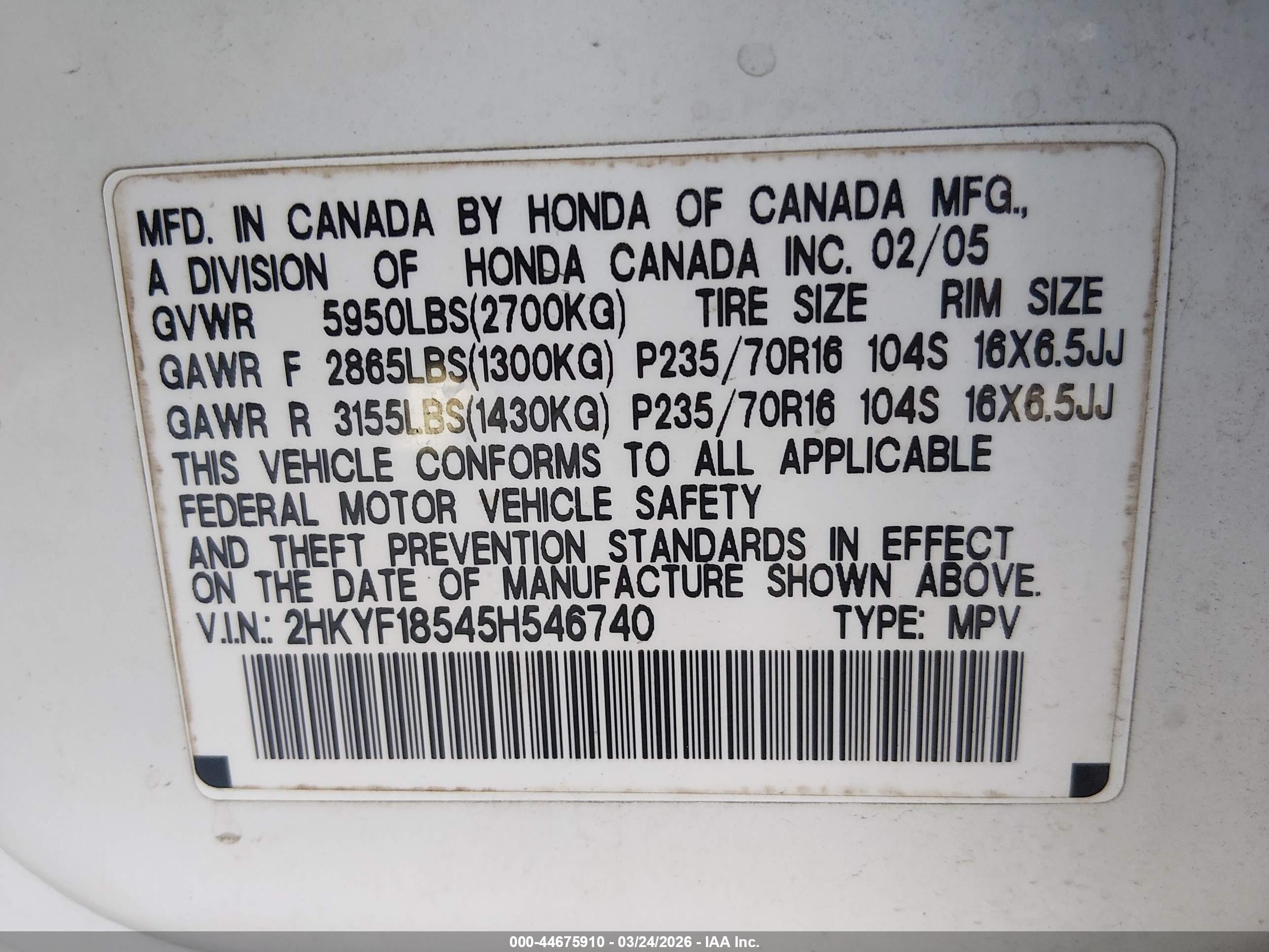 HONDA PILOT image 9